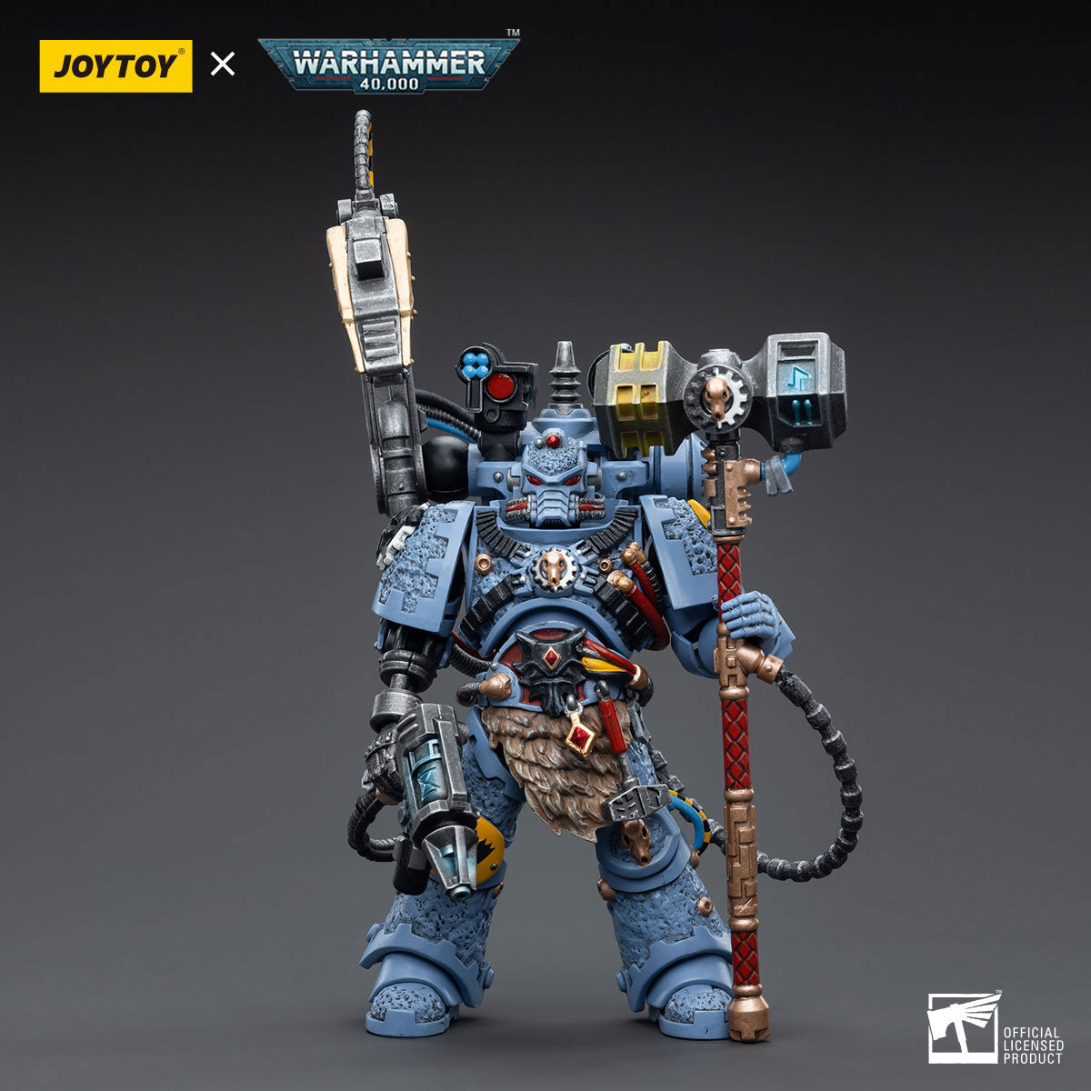 JOYTOY Warhammer 40K Space Wolves Iron Priest Jorin Fellhammer figure