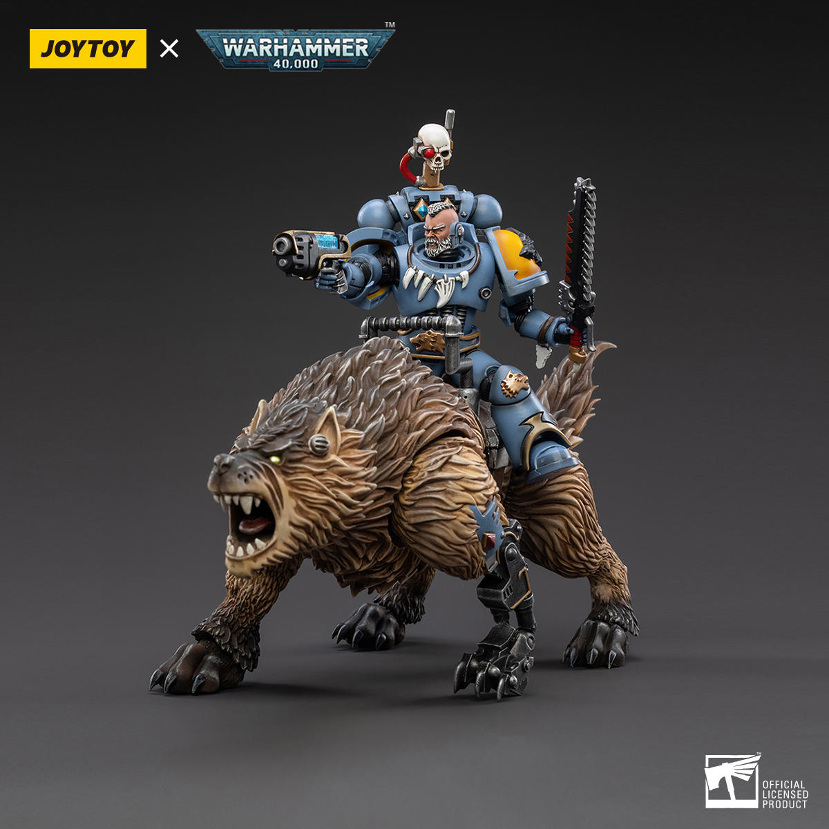 JOYTOY Warhammer 40K Space Wolves Thunderwolf Cavalry Bjane figure