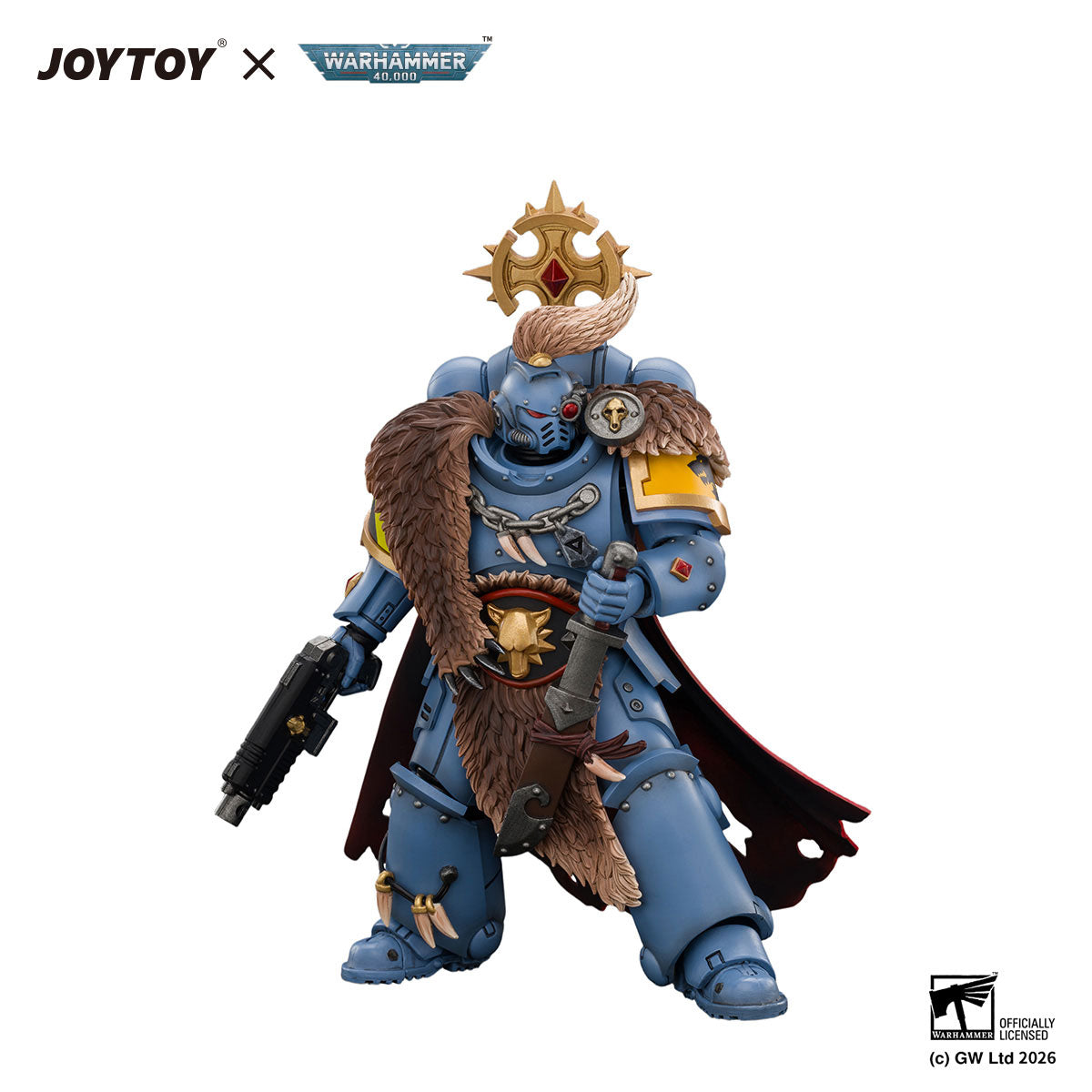 JOYTOY Warhammer 40K Space Wolves Wolf Guard Battle Leader figure