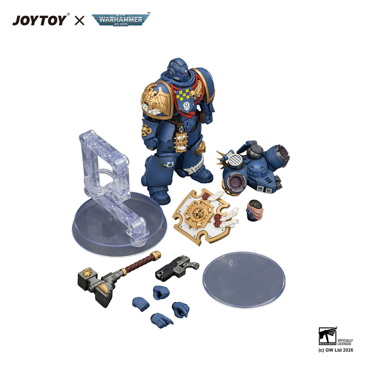 JOYTOY Warhammer 40K Ultramarines Captain figure