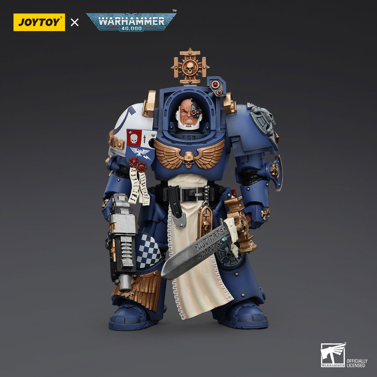 JOYTOY Warhammer 40K Ultramarines Captain in Terminator Armour figure