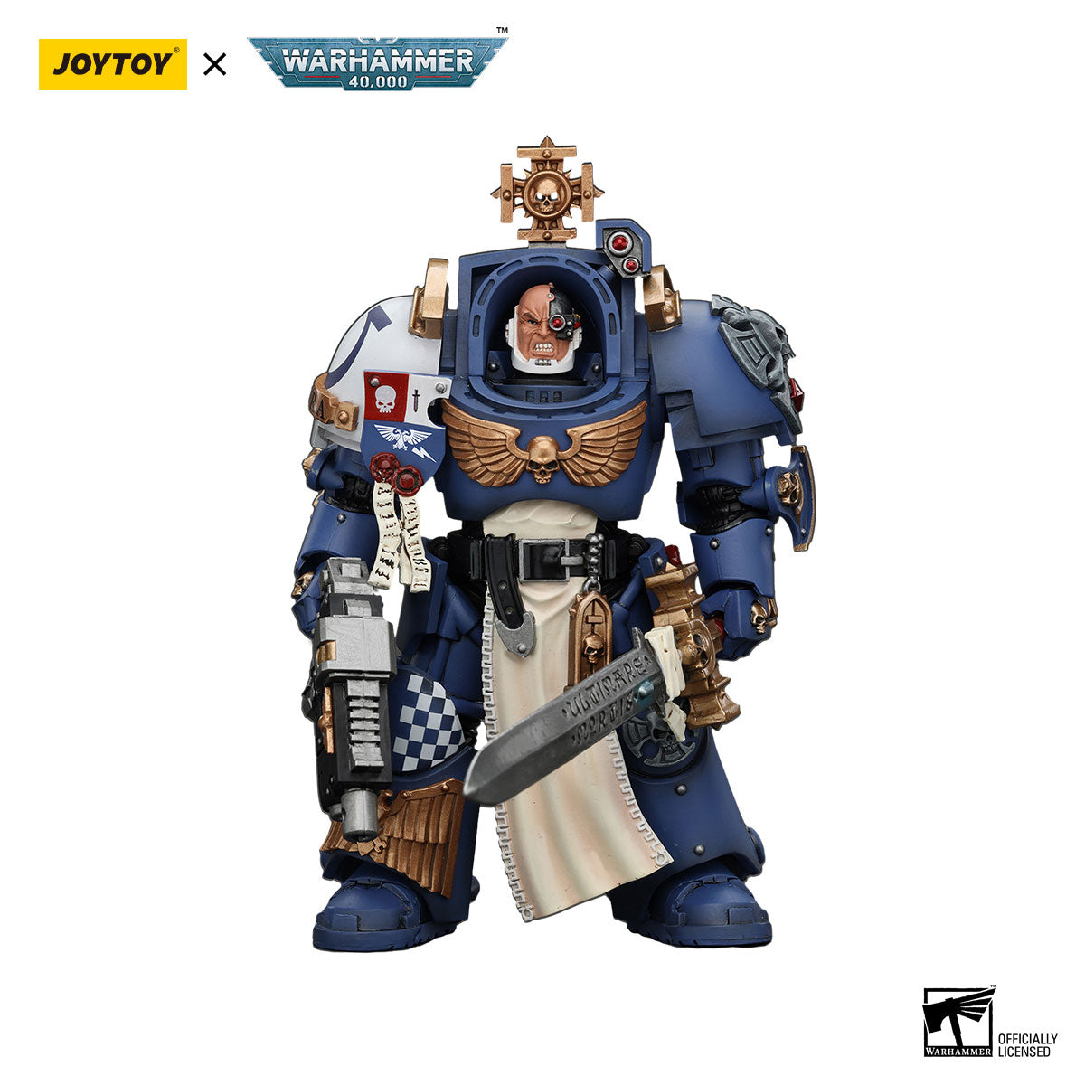 JOYTOY Warhammer 40K Ultramarines Captain in Terminator Armour figure
