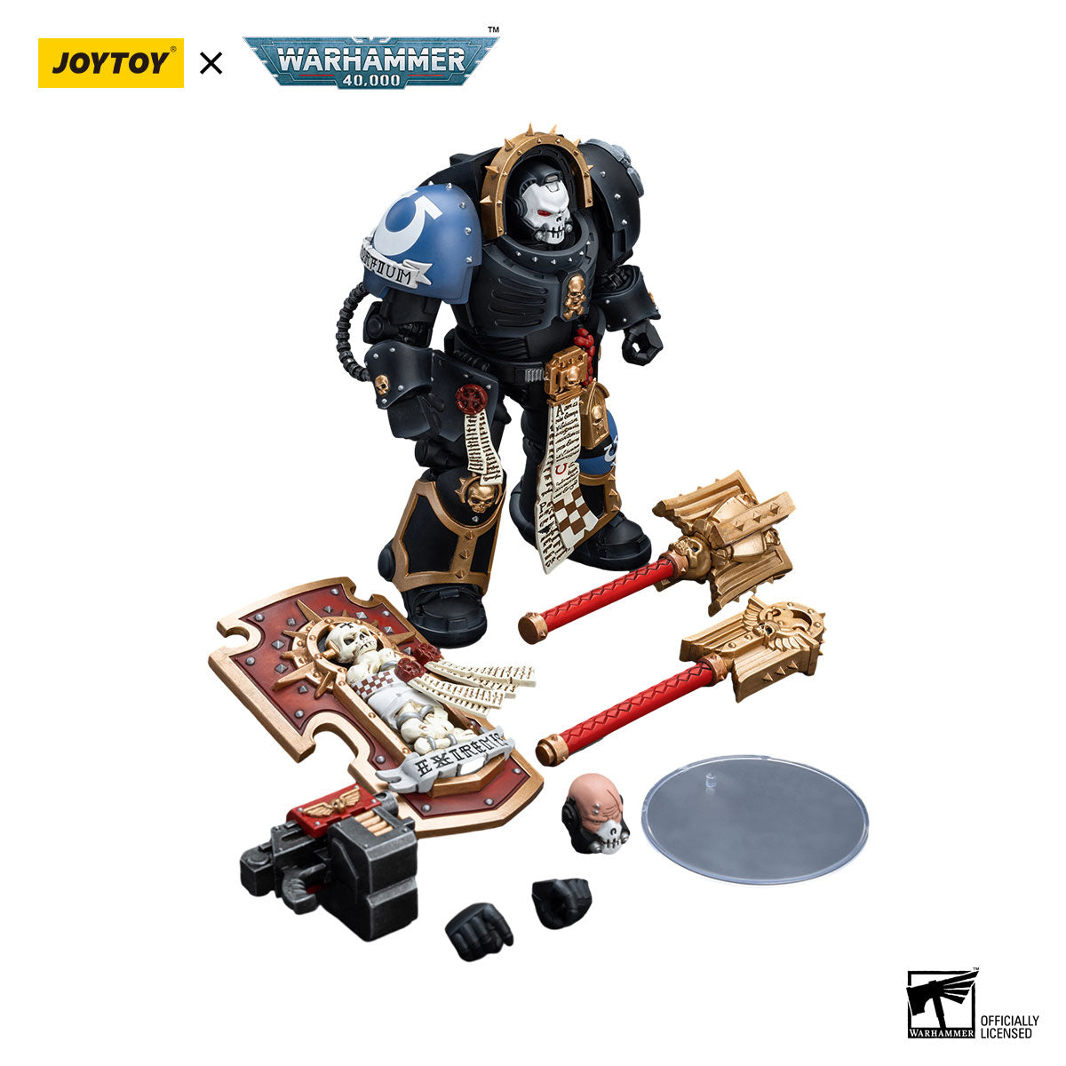 JOYTOY Warhammer 40K Ultramarines Chaplain in Terminator Armour figure