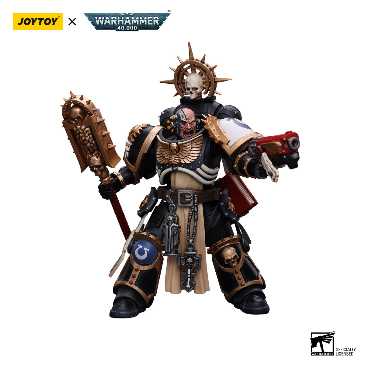 JOYTOY Warhammer 40K Ultramarines Chaplain(Indomitus) figure