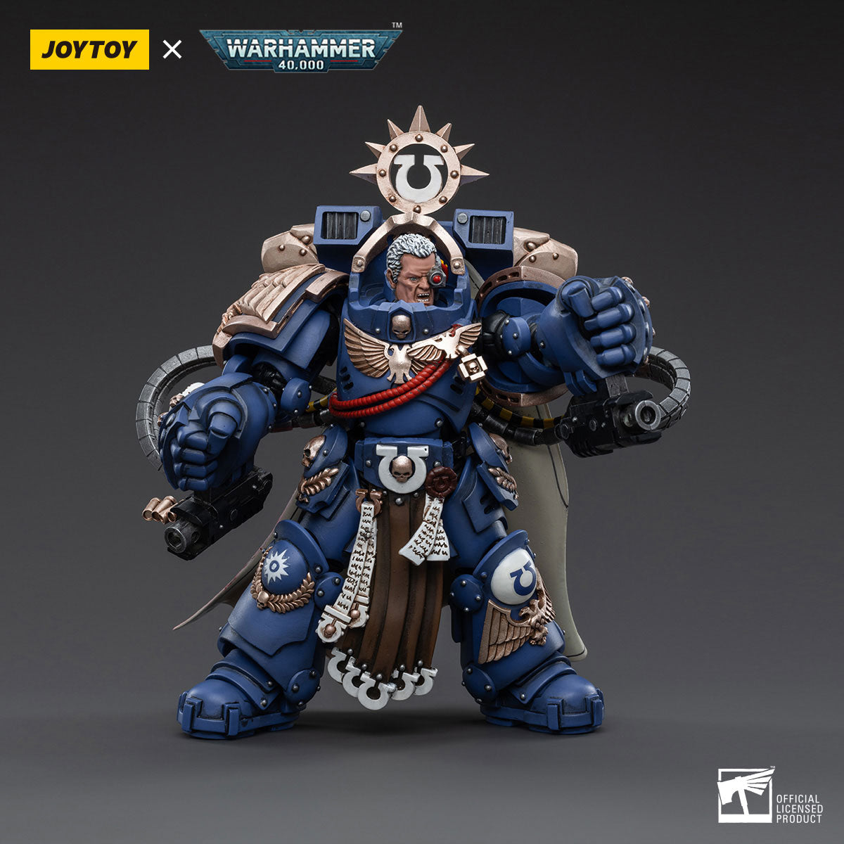 JOYTOY Warhammer 40K Ultramarines Chapter Master Marneus Calgar figure