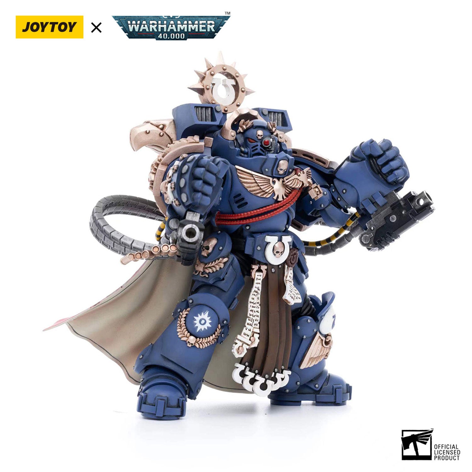 JOYTOY Warhammer 40K Ultramarines Chapter Master Marneus Calgar figure