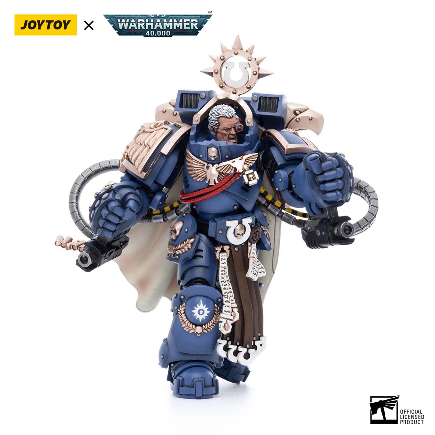 JOYTOY Warhammer 40K Ultramarines Chapter Master Marneus Calgar figure