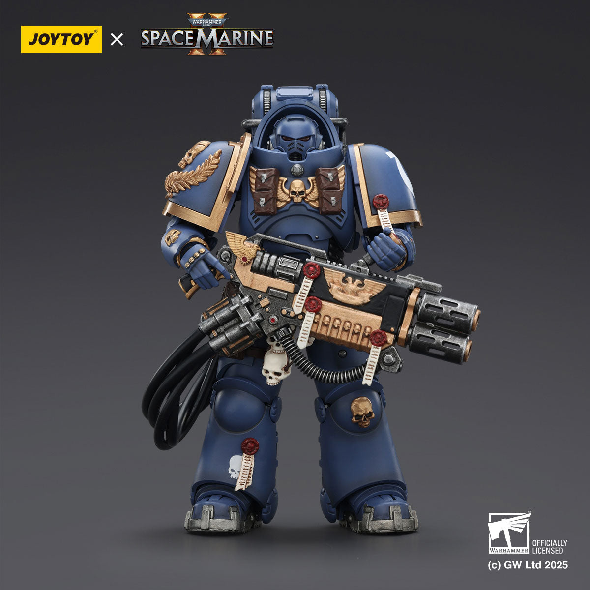 JOYTOY Warhammer 40K Space Marine 2 Ultramarines Heavy Artificer Armor figure