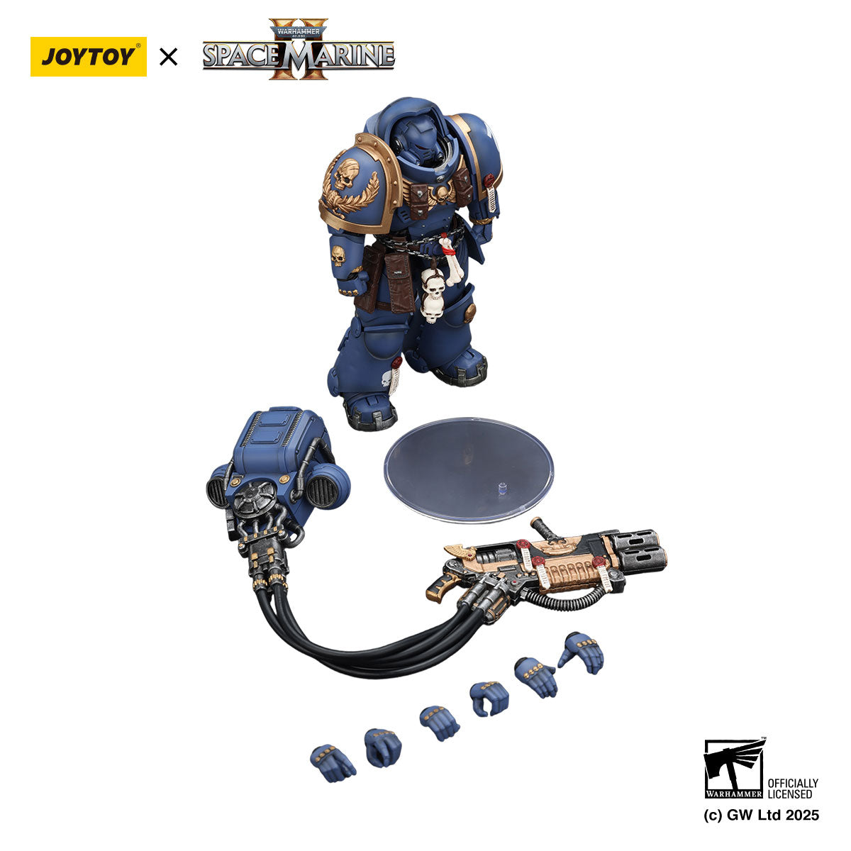 JOYTOY Warhammer 40K Space Marine 2 Ultramarines Heavy Artificer Armor figure