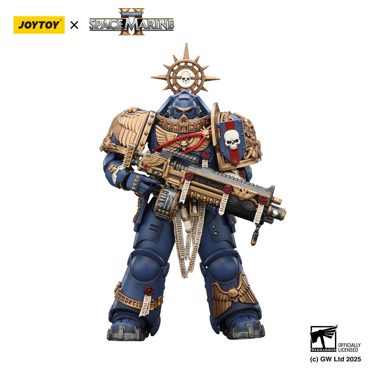JOYTOY Warhammer 40K Space Marine 2 Ultramarines Heavy Relic Primus Armor figure