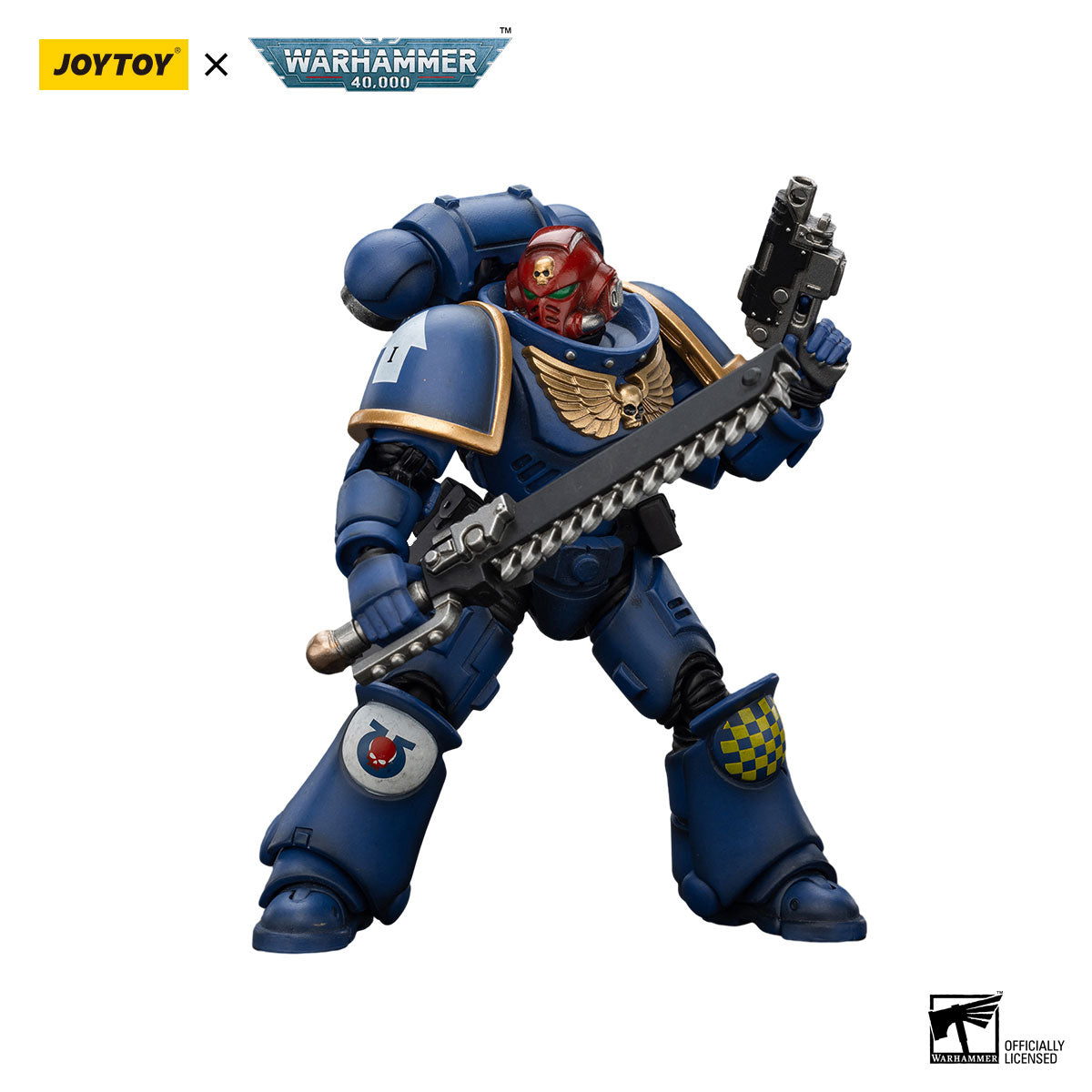JOYTOY Warhammer 40K Ultramarines Heroes of the Chapter Brother Veteran Sergeant Castor figure