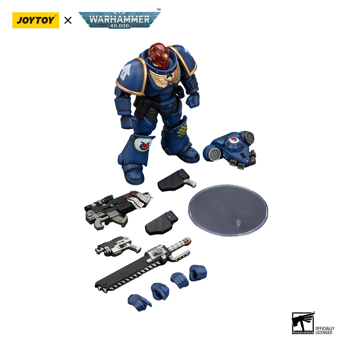 JOYTOY Warhammer 40K Ultramarines Heroes of the Chapter Brother Veteran Sergeant Castor figure