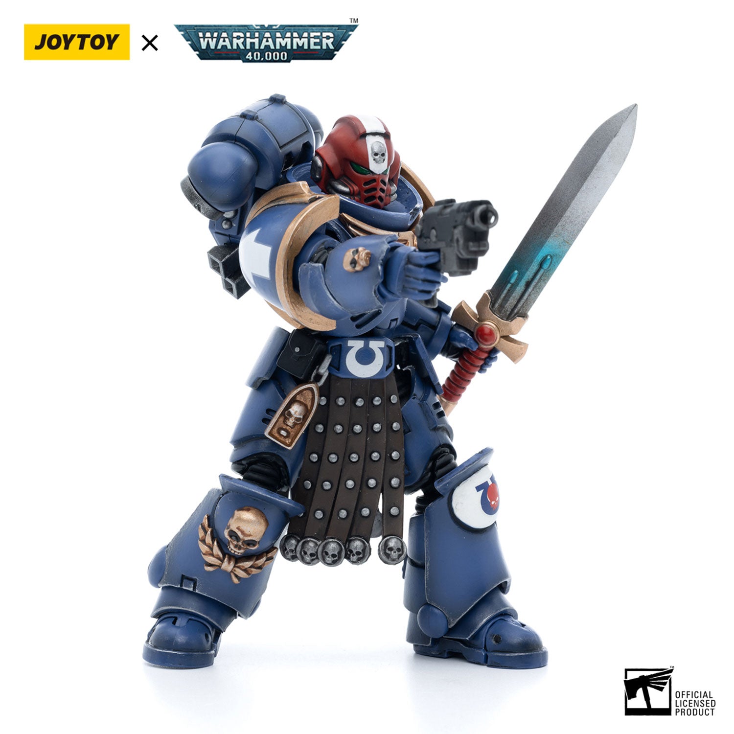JOYTOY Warhammer 40K Ultramarines Intercessor Veteran Sergeant Brother Aeontas figure