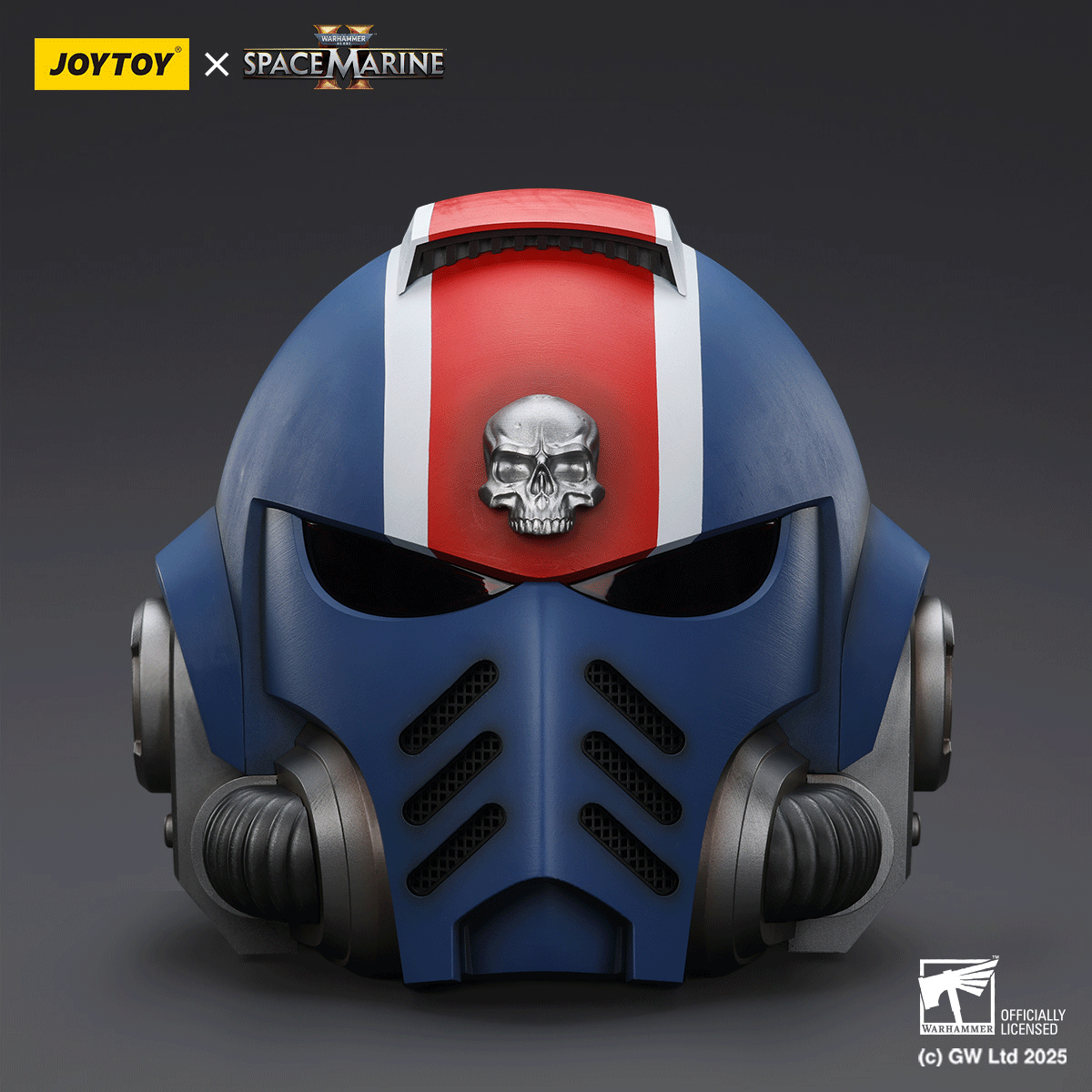 JOYTOY Warhammer 40K Space Marine 2 Ultramarines Lieutenant Titus' MkX Helmet figure