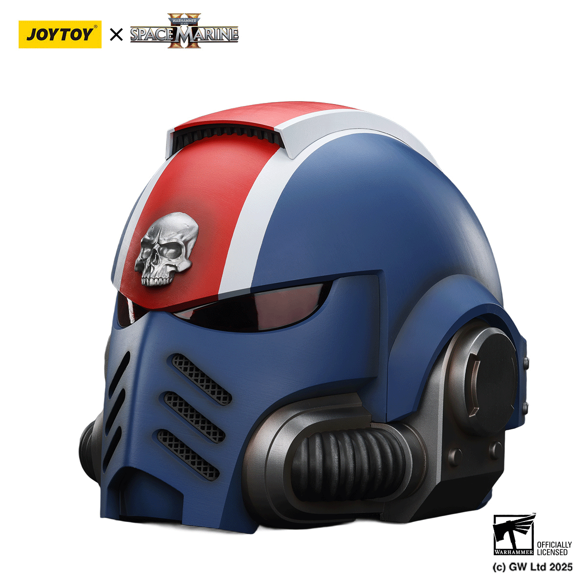 JOYTOY Warhammer 40K Space Marine 2 Ultramarines Lieutenant Titus' MkX Helmet figure