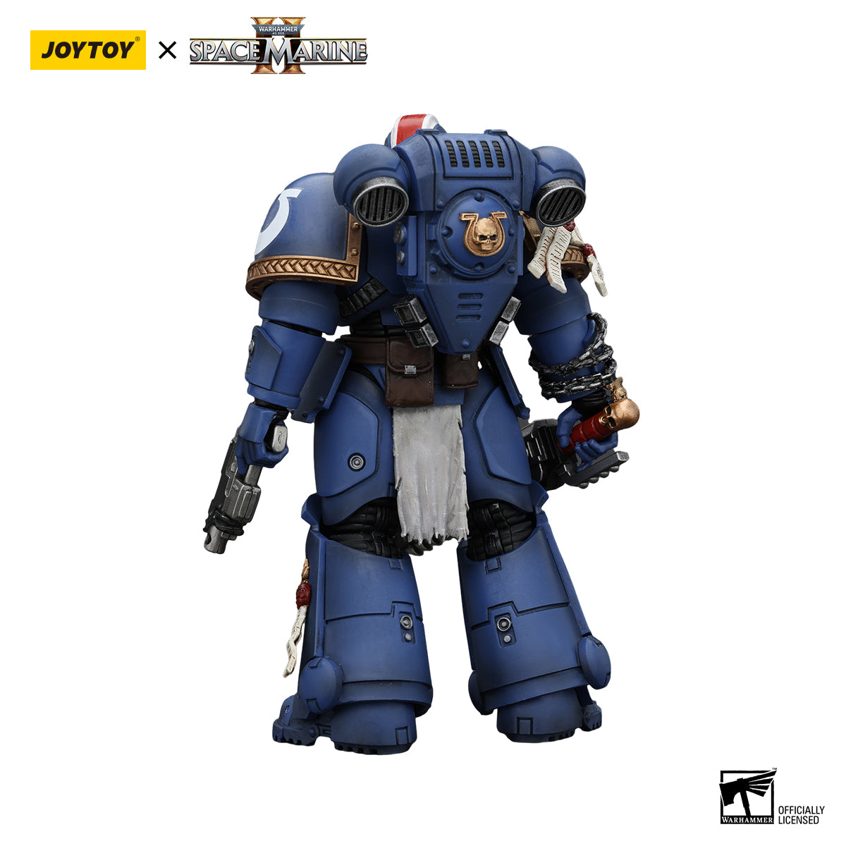 JOYTOY Warhammer 40K Space Marine 2 Ultramarines Lieutenant Titus figure
