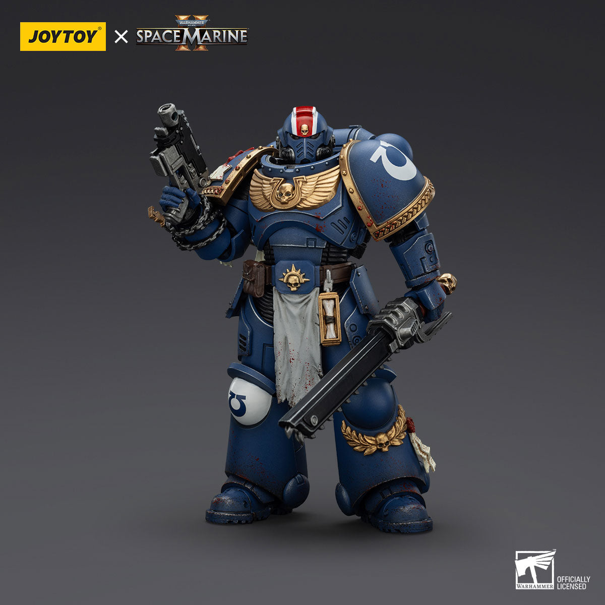 JOYTOY Warhammer 40K Space Marine 2 Ultramarines Lieutenant Titus-Collectors Edition figure