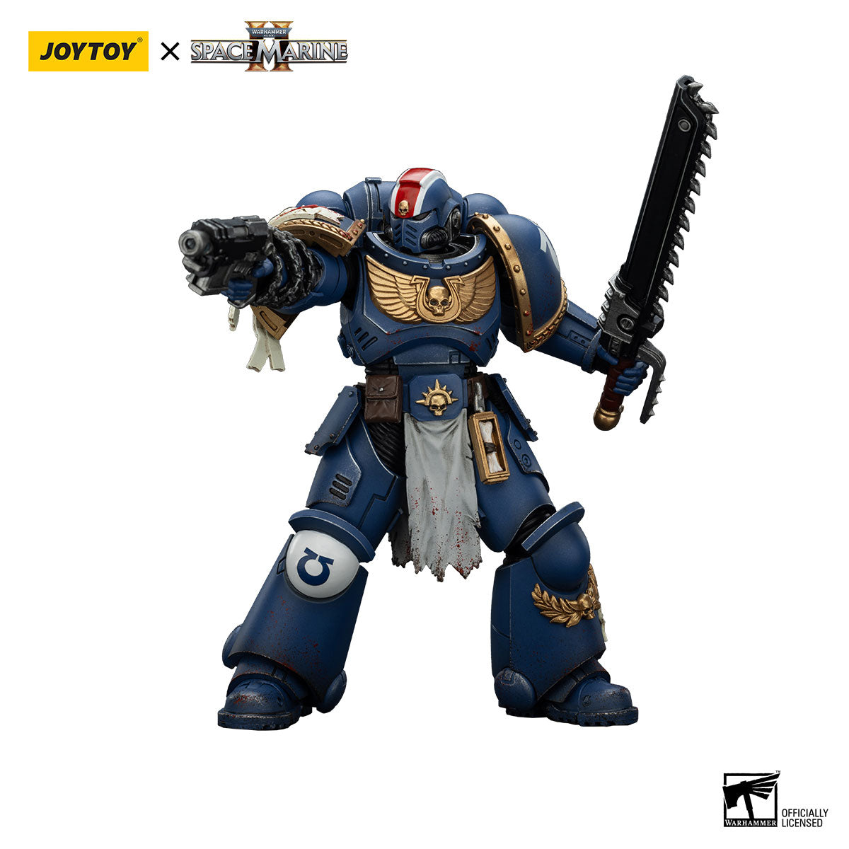 JOYTOY Warhammer 40K Space Marine 2 Ultramarines Lieutenant Titus-Collectors Edition figure