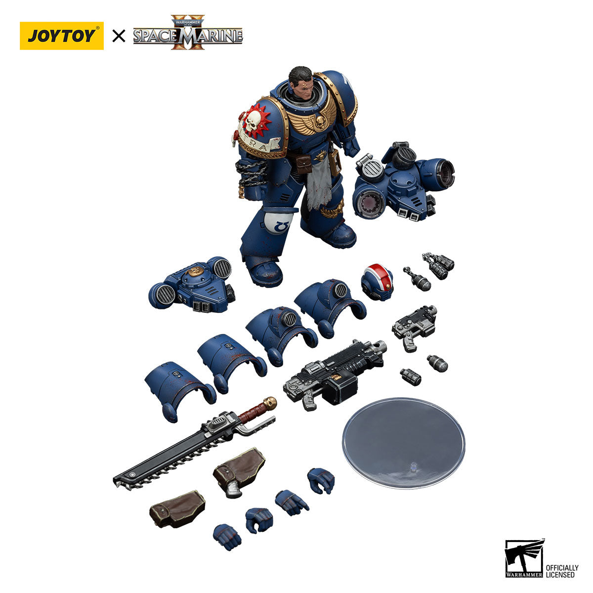 JOYTOY Warhammer 40K Space Marine 2 Ultramarines Lieutenant Titus-Collectors Edition figure