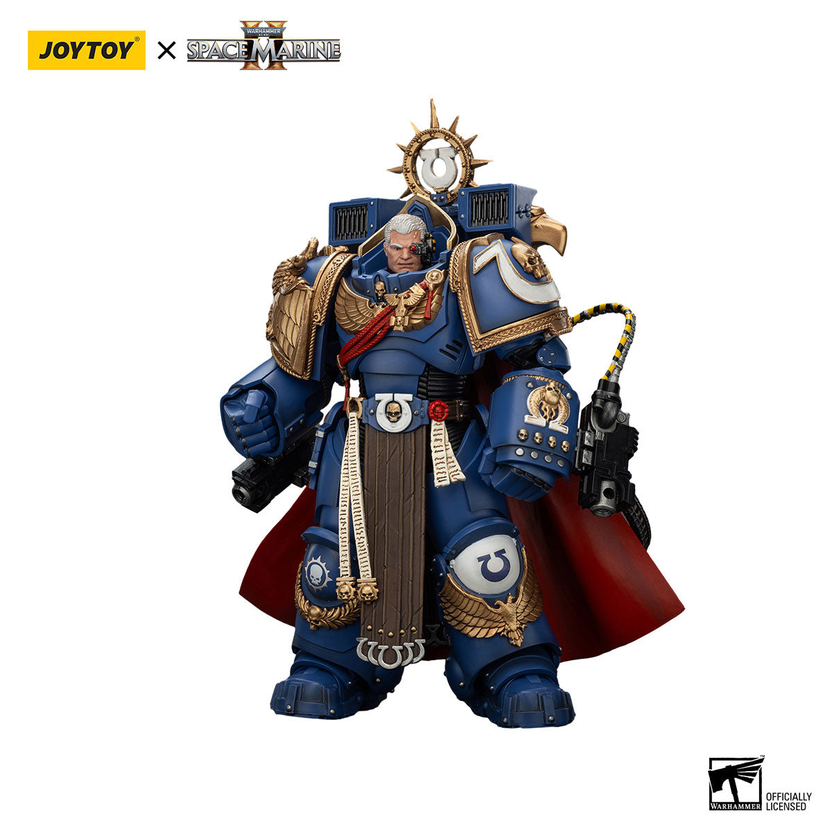 JOYTOY Warhammer 40K Space Marine 2 Ultramarines Marneus Calgar, Chapter Master figure