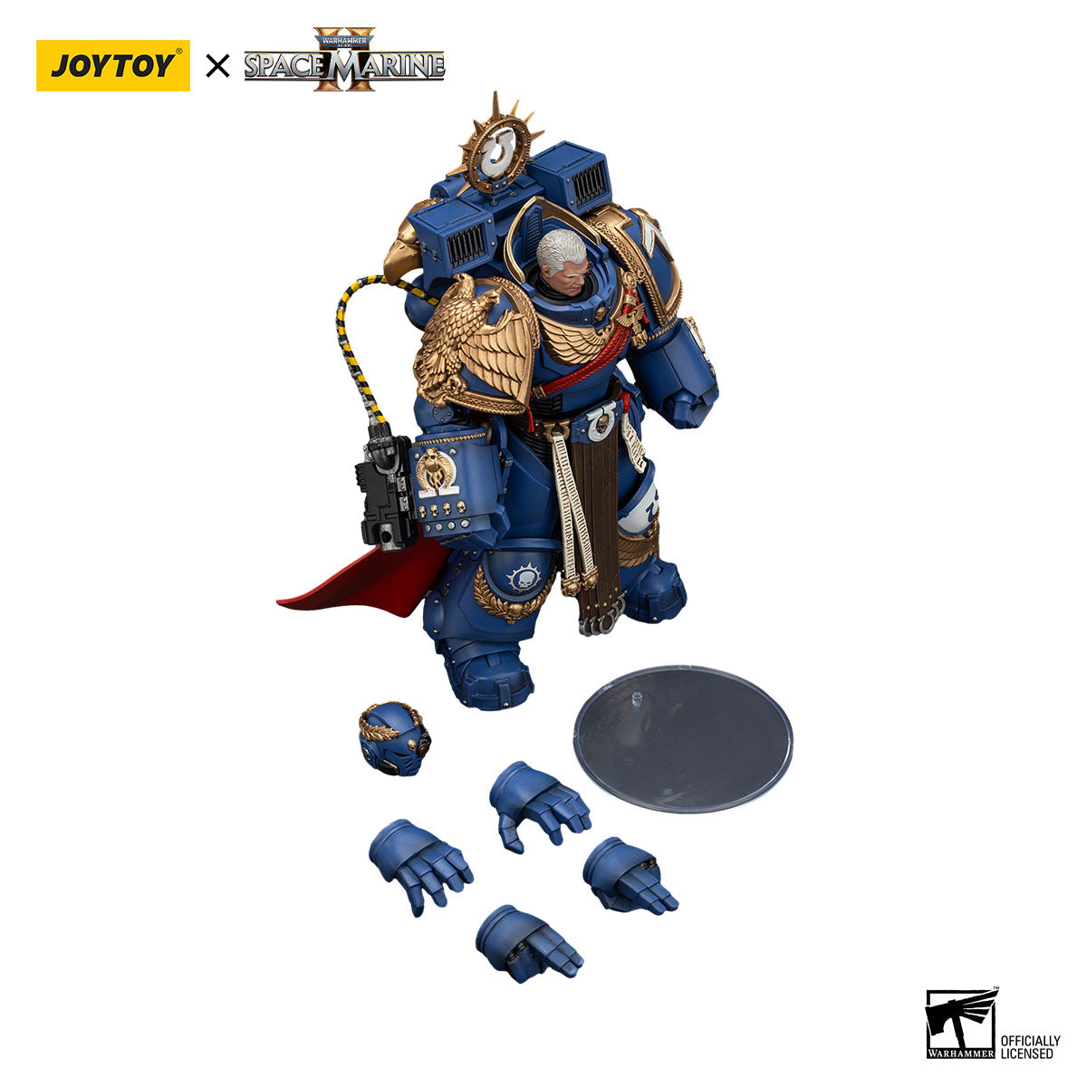 JOYTOY Warhammer 40K Space Marine 2 Ultramarines Marneus Calgar, Chapter Master figure