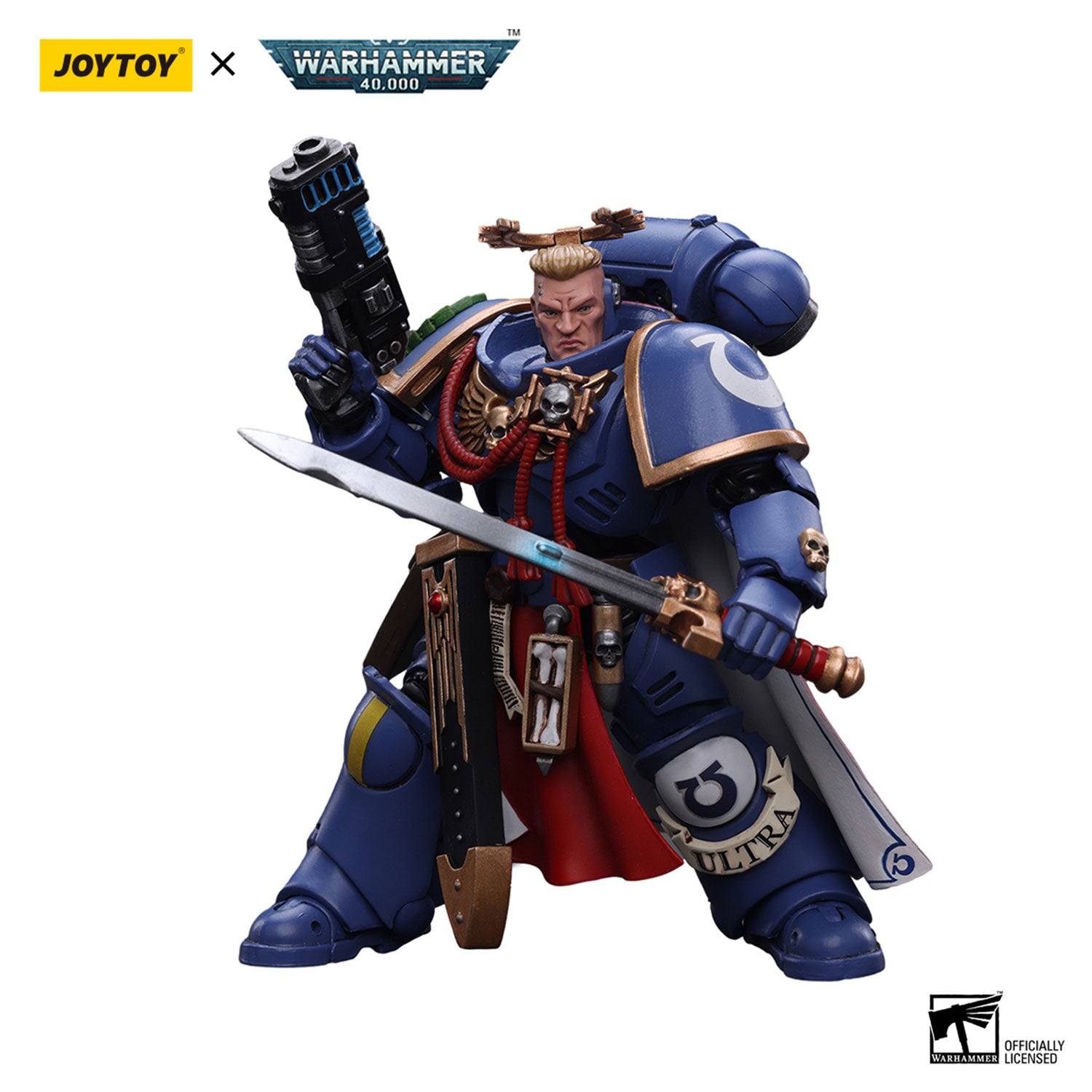 JOYTOY Warhammer 40K Ultramarines Primaris Captain figure