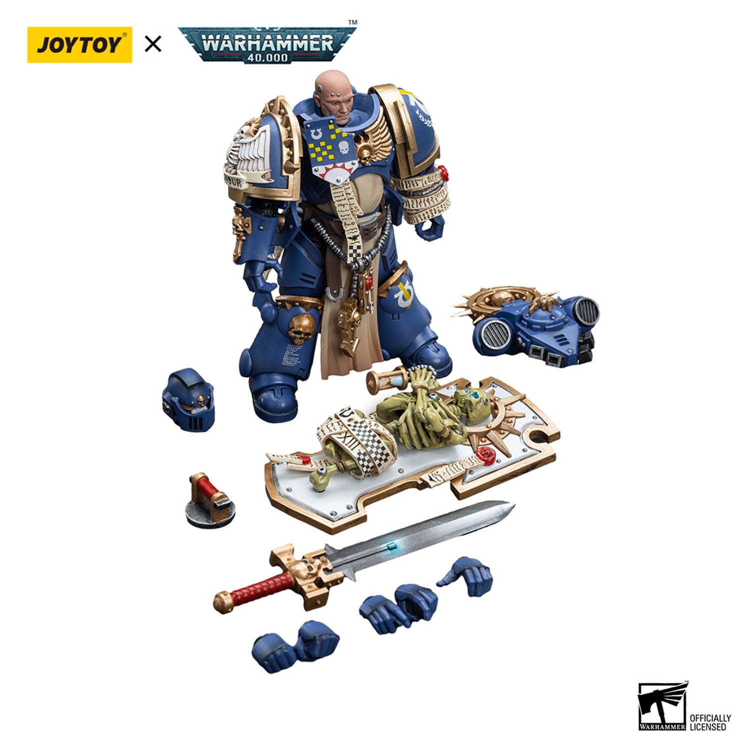 JOYTOY Warhammer 40K Ultramarines Primaris Captain figure