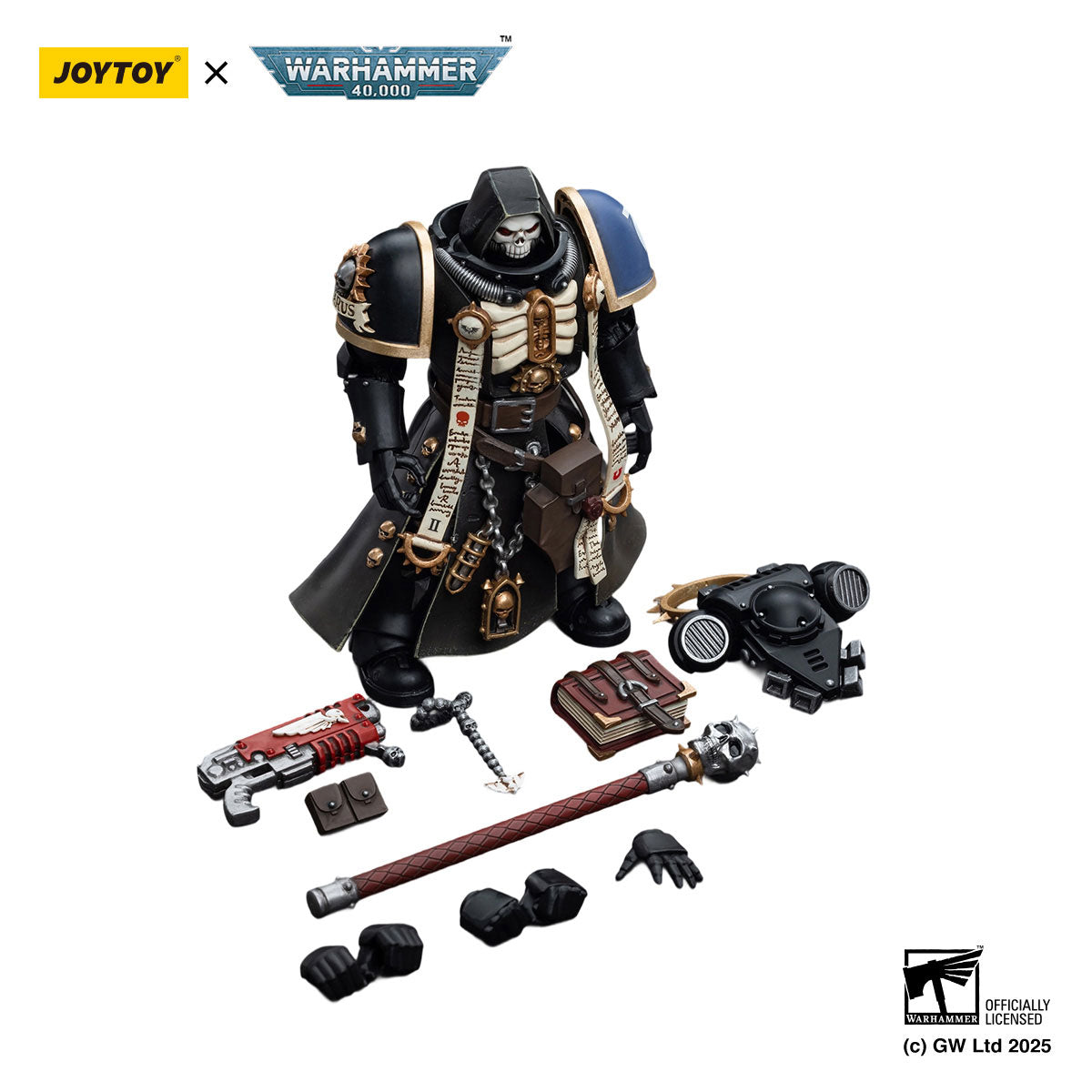 JOYTOY Warhammer 40K Ultramarines Primaris Chaplain Brother Varus figure