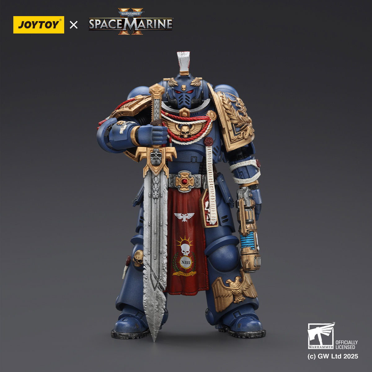 JOYTOY Warhammer 40K Space Marine 2 Ultramarines Relic Primus Armour figure