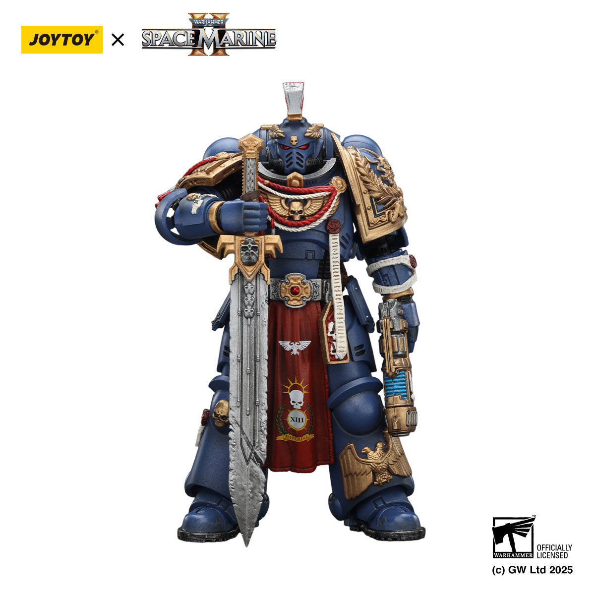 JOYTOY Warhammer 40K Space Marine 2 Ultramarines Relic Primus Armour figure