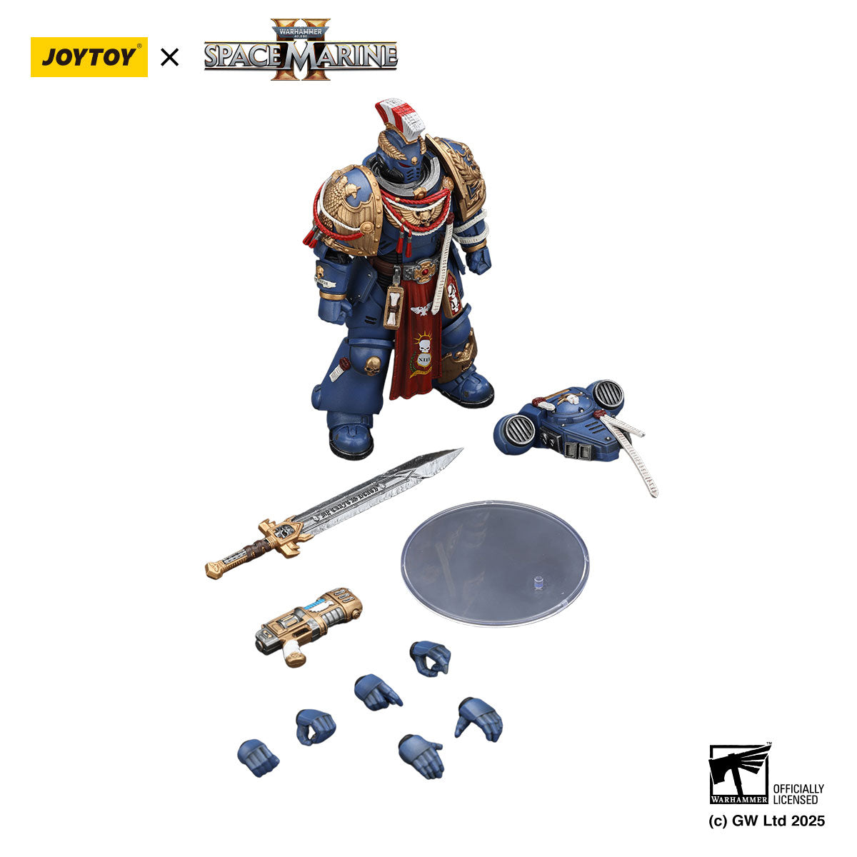 JOYTOY Warhammer 40K Space Marine 2 Ultramarines Relic Primus Armour figure