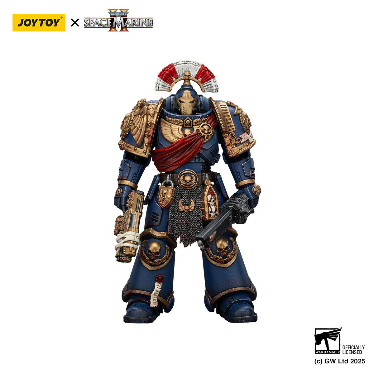 JOYTOY Warhammer 40K Space Marine 2 Ultramarines Relic Secundus Armour figure