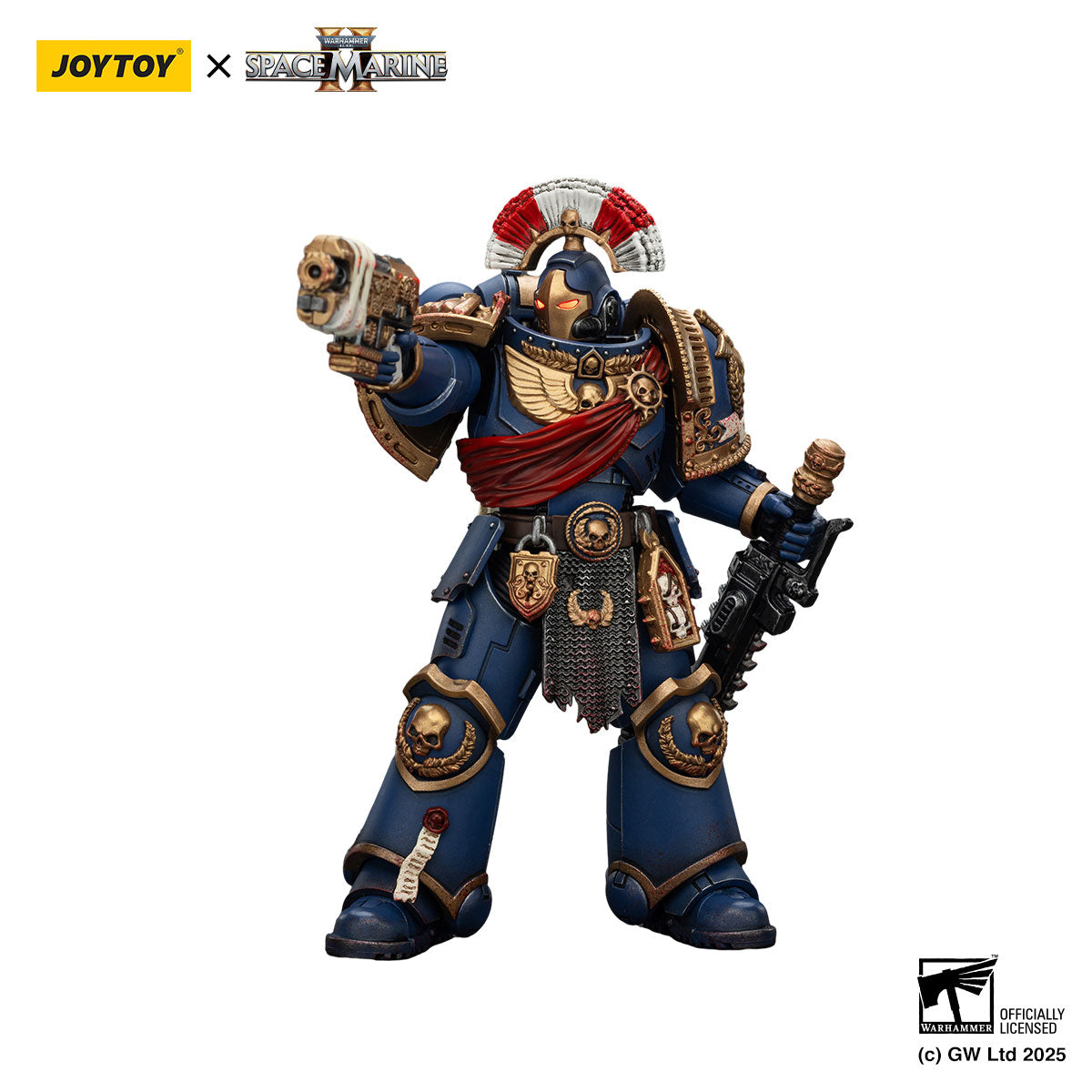 JOYTOY Warhammer 40K Space Marine 2 Ultramarines Relic Secundus Armour figure