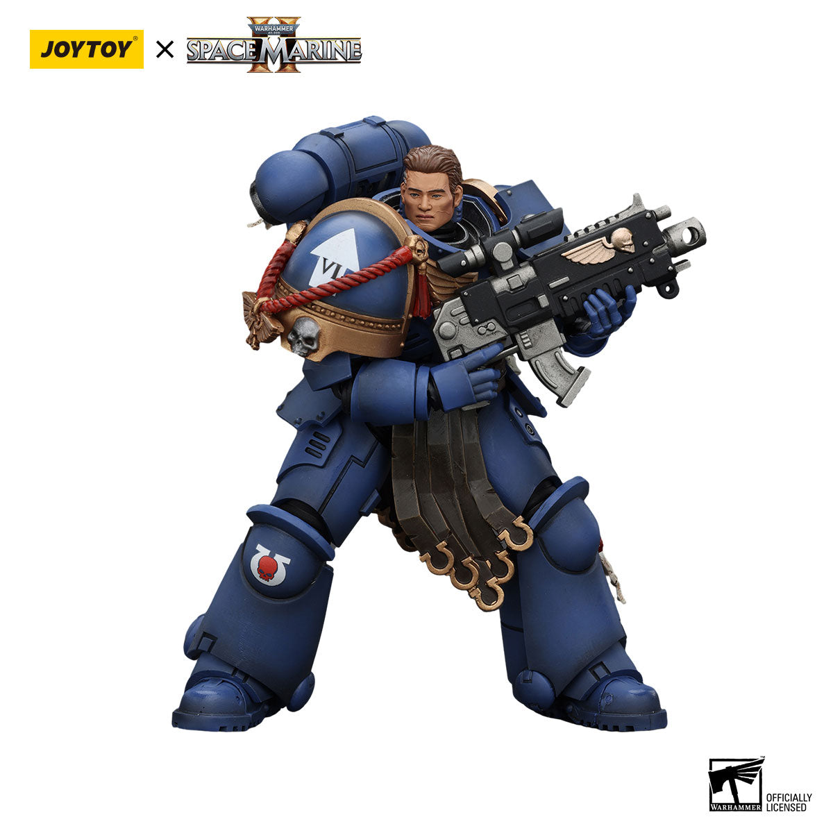 JOYTOY Warhammer 40K Space Marine 2 Ultramarines Sergeant Gadriel figure
