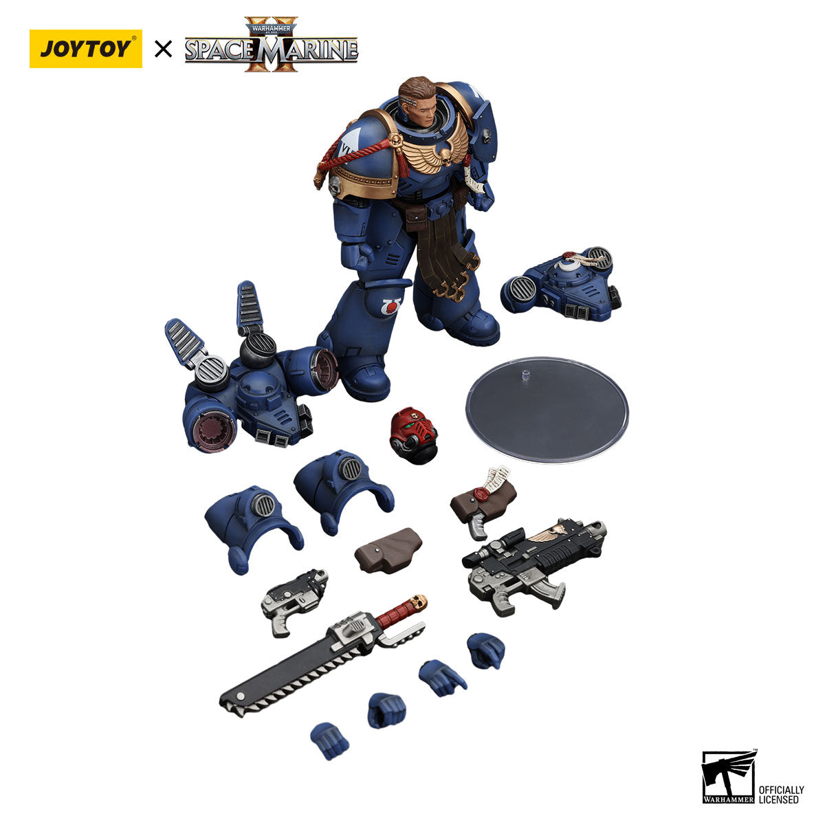 JOYTOY Warhammer 40K Space Marine 2 Ultramarines Sergeant Gadriel figure