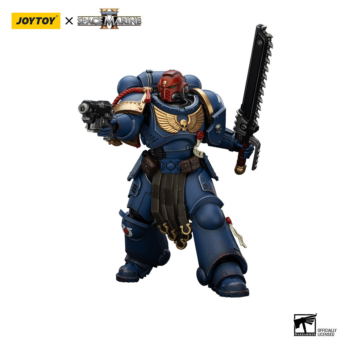 JOYTOY Warhammer 40K Space Marine 2 Ultramarines Sergeant Gadriel-Collectors Edition figure
