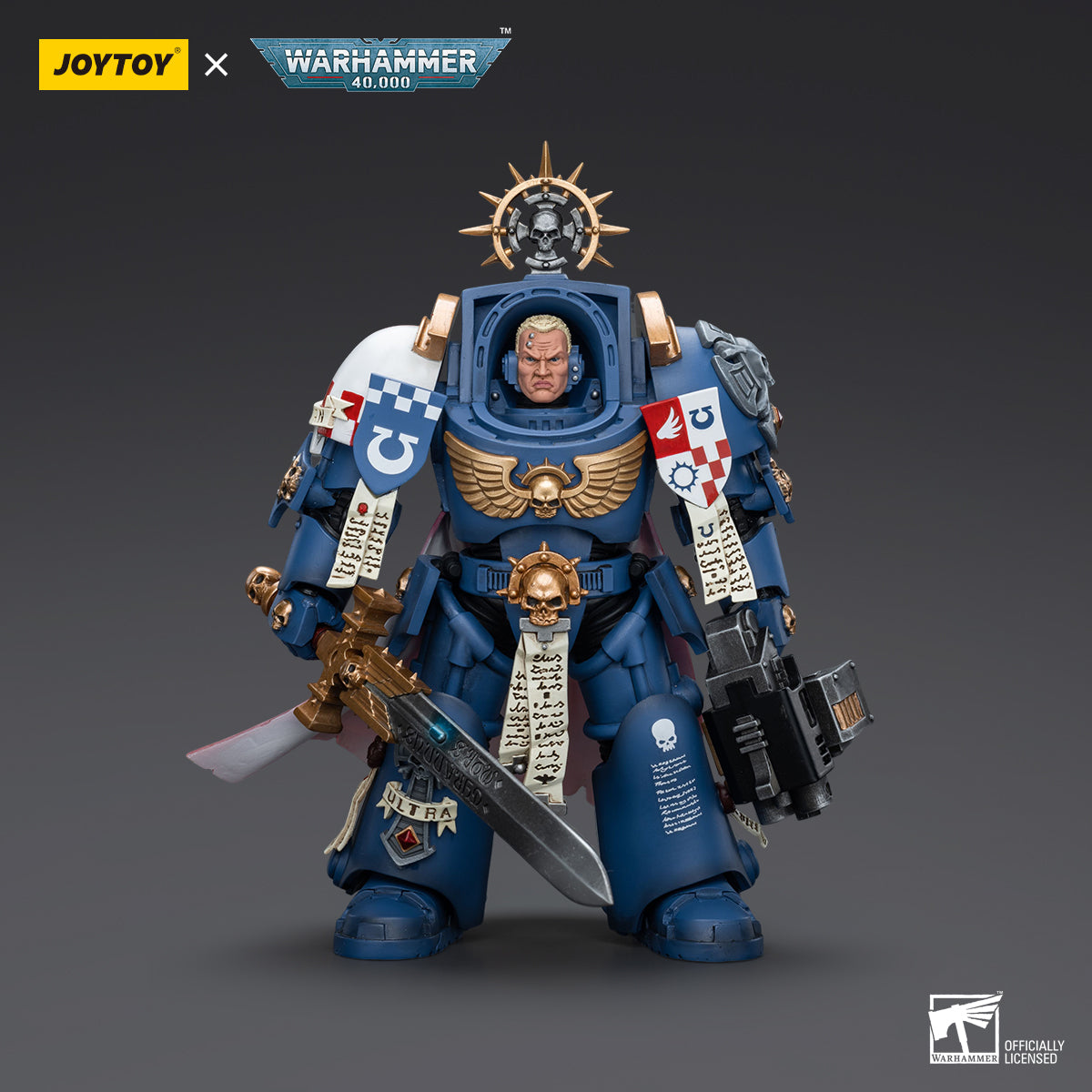 JOYTOY Warhammer 40K Ultramarines Terminator Captain Severus Agemman figure