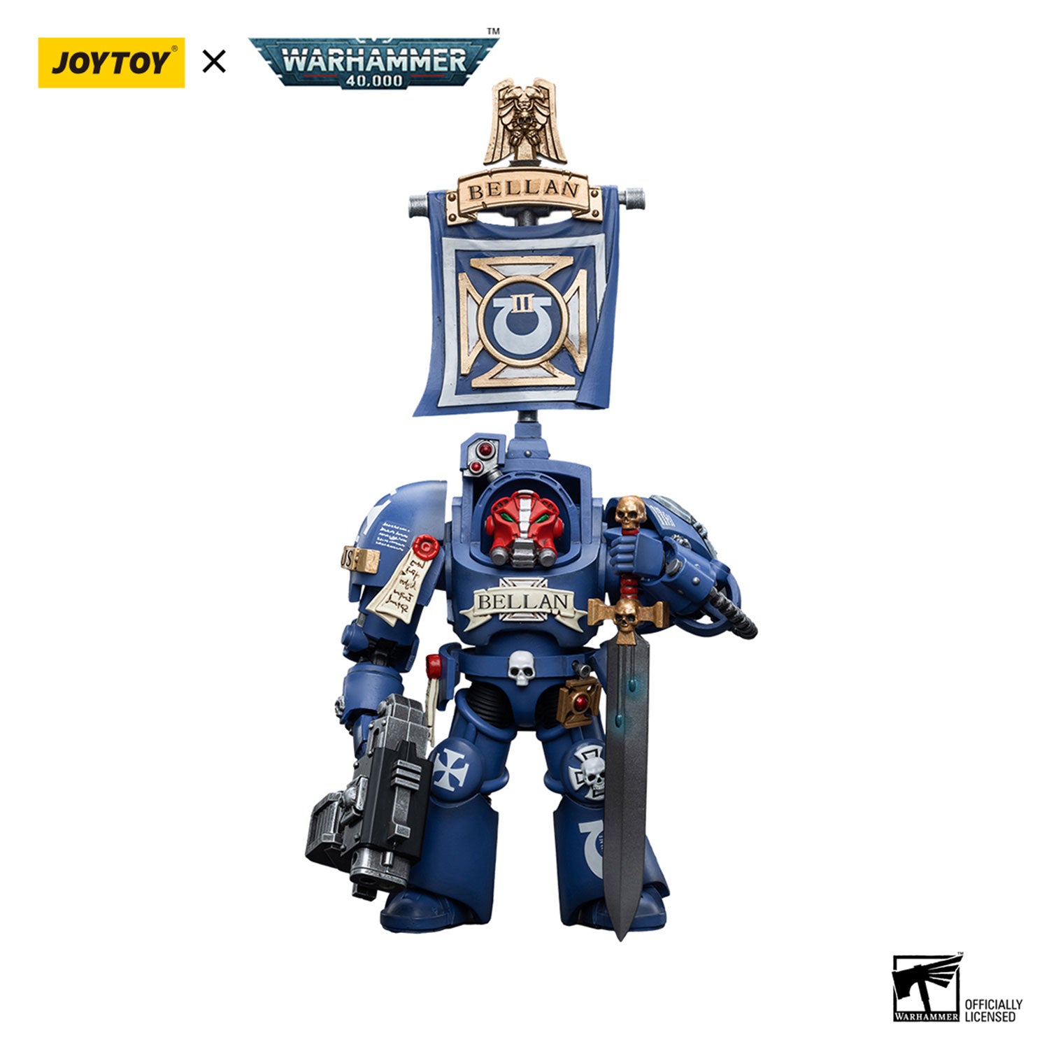 JOYTOY Warhammer 40K Ultramarines Terminators Sergeant Bellan figure