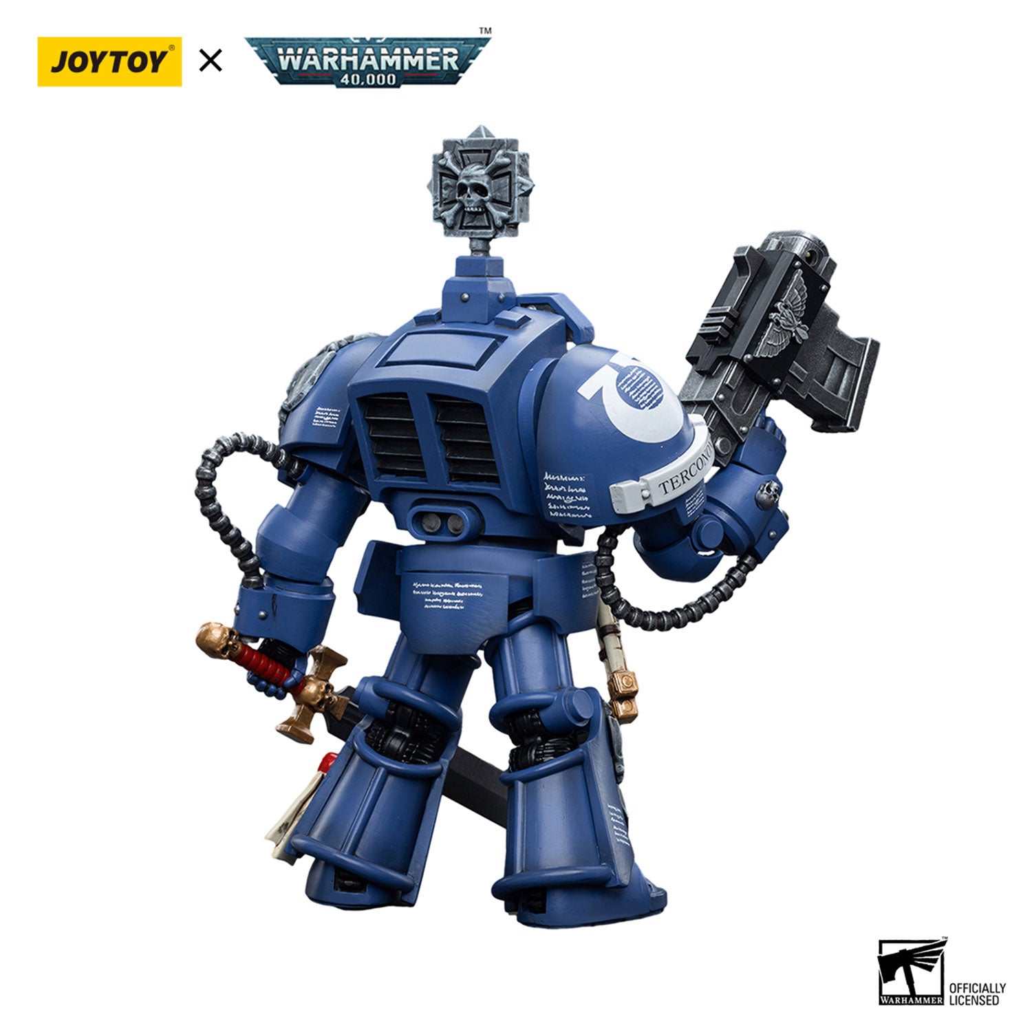 JOYTOY Warhammer 40K Ultramarines Terminators Sergeant Terconon figure