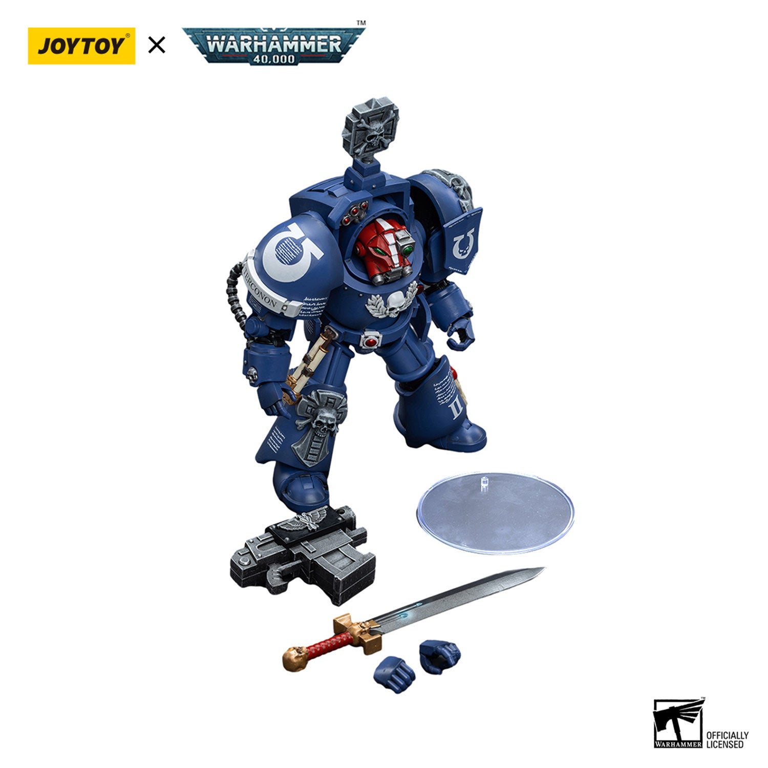 JOYTOY Warhammer 40K Ultramarines Terminators Sergeant Terconon figure
