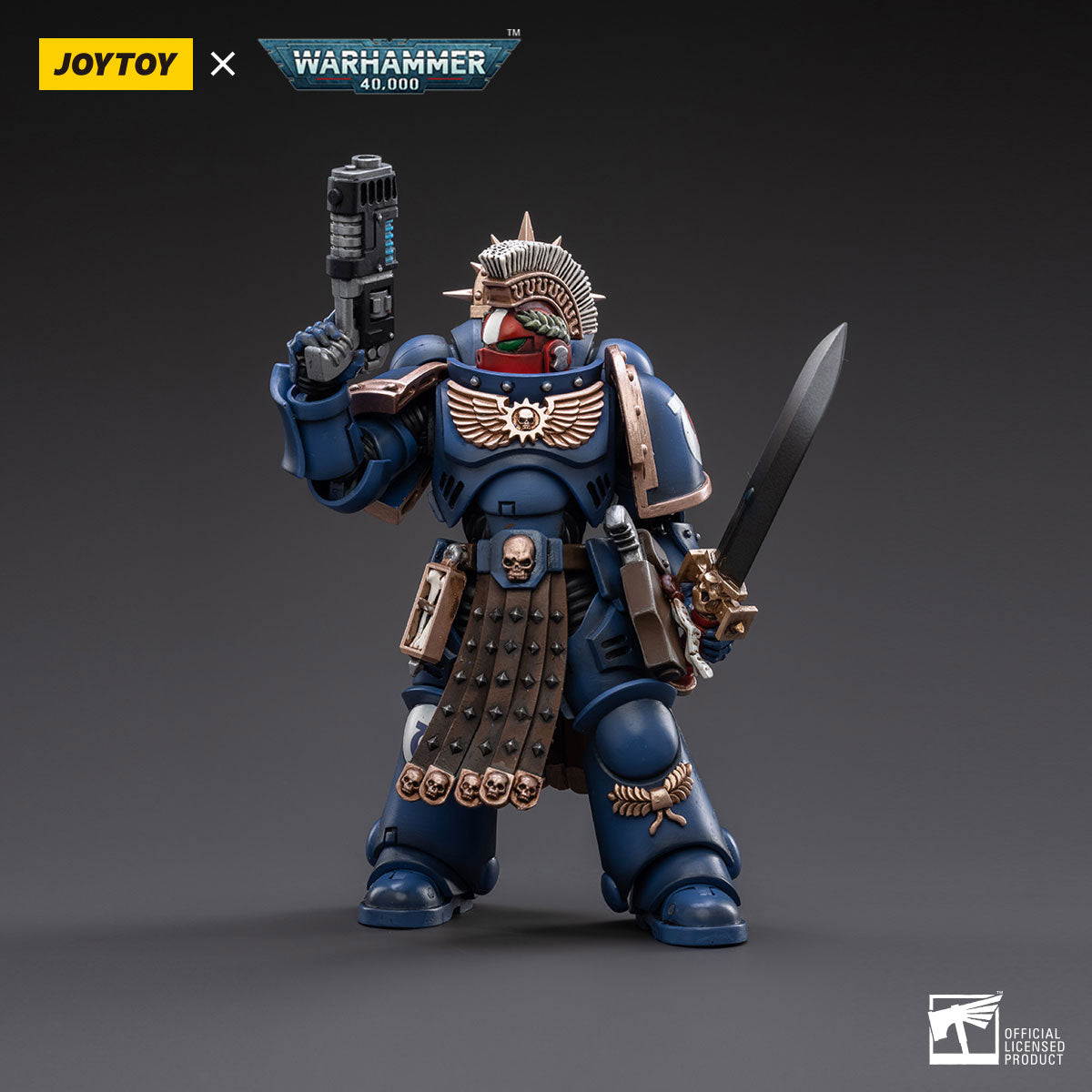 JOYTOY Warhammer 40K Ultramarines Veteran Sergeant Icastus figure