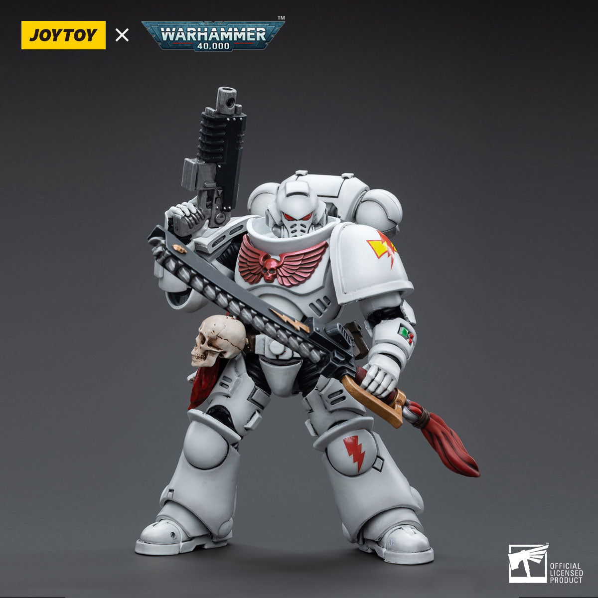 JOYTOY Warhammer 40K White Scars Assault lntercessor Brother Batjargal figure