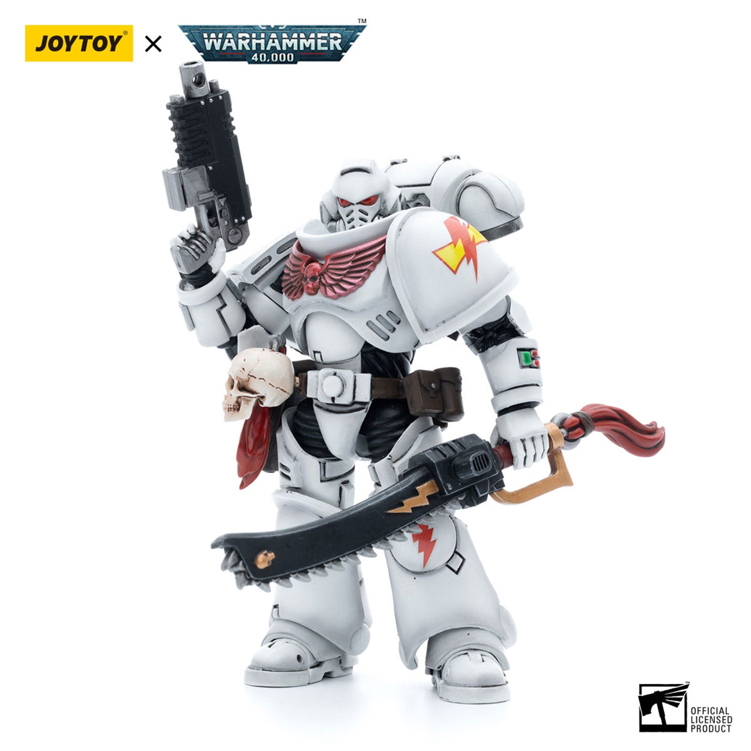 JOYTOY Warhammer 40K White Scars Assault lntercessor Brother Batjargal figure