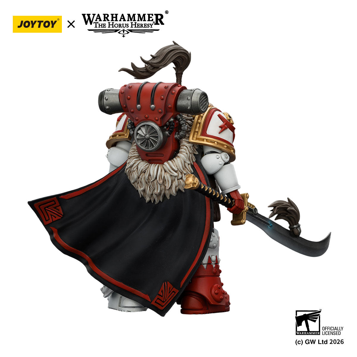 JOYTOY Horus Heresy White Scars Hibou Khan,Seeker of Atonement figure