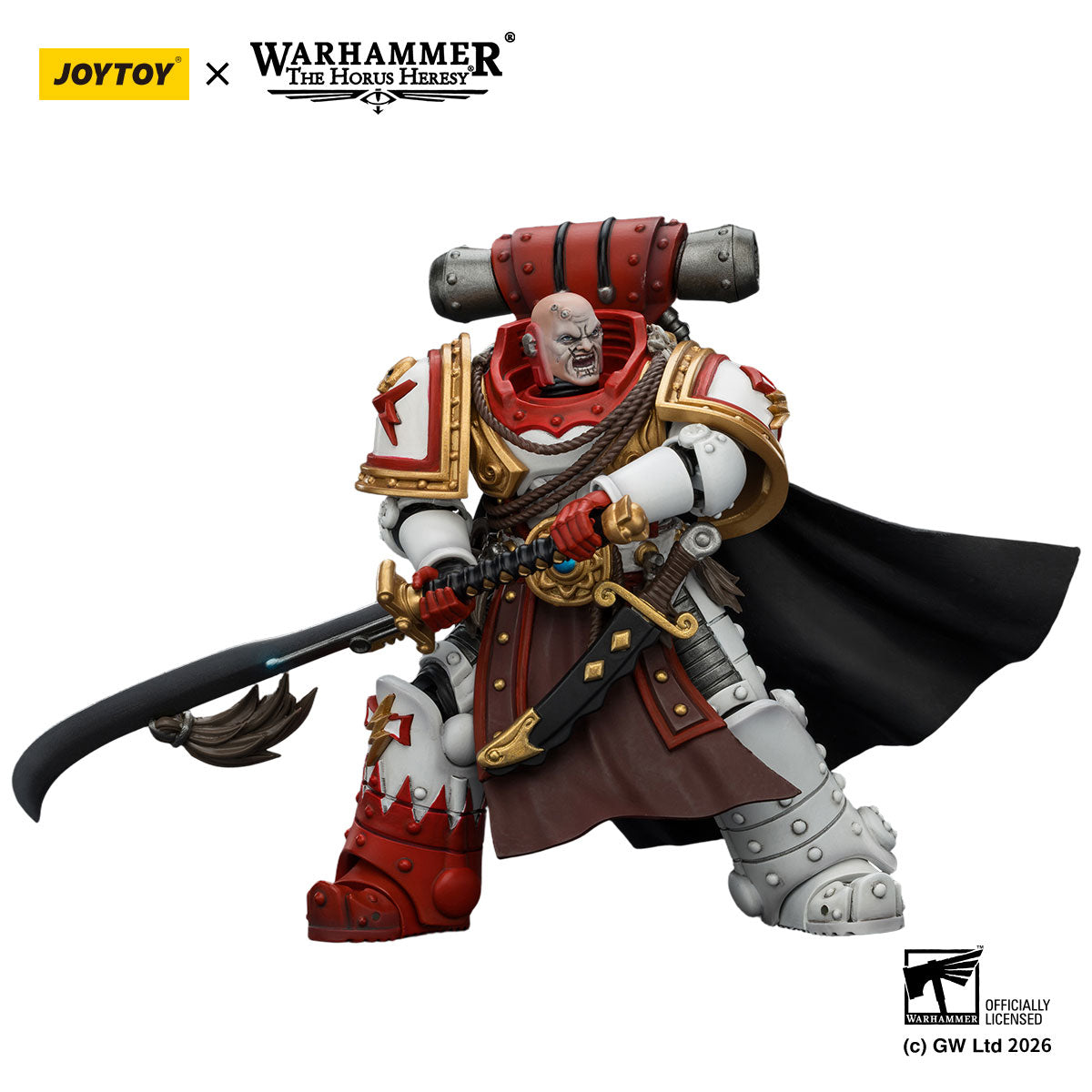 JOYTOY Horus Heresy White Scars Hibou Khan,Seeker of Atonement figure