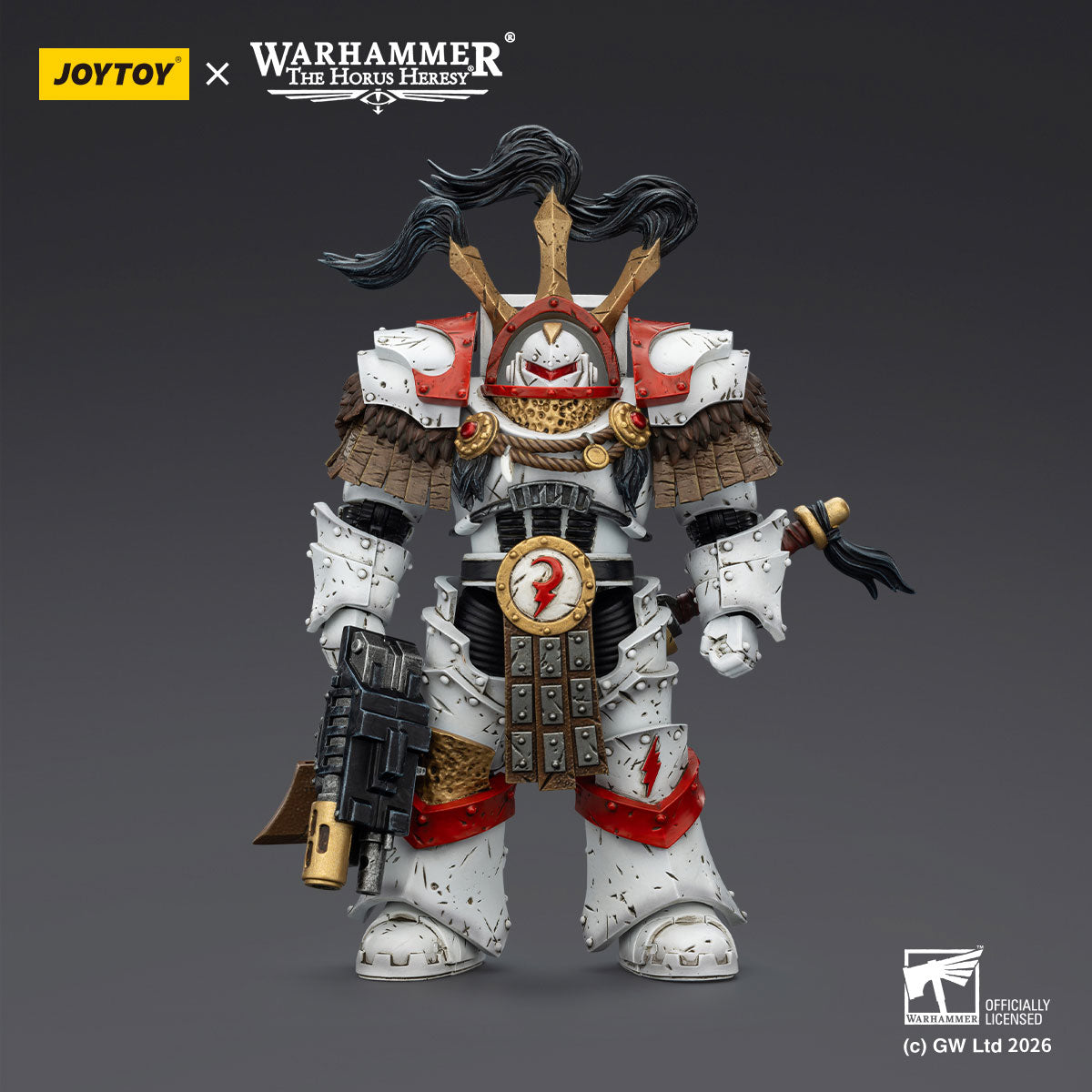 JOYTOY Horus Heresy White Scars Legion Praetor in Cataphractii Terminator Armour figure