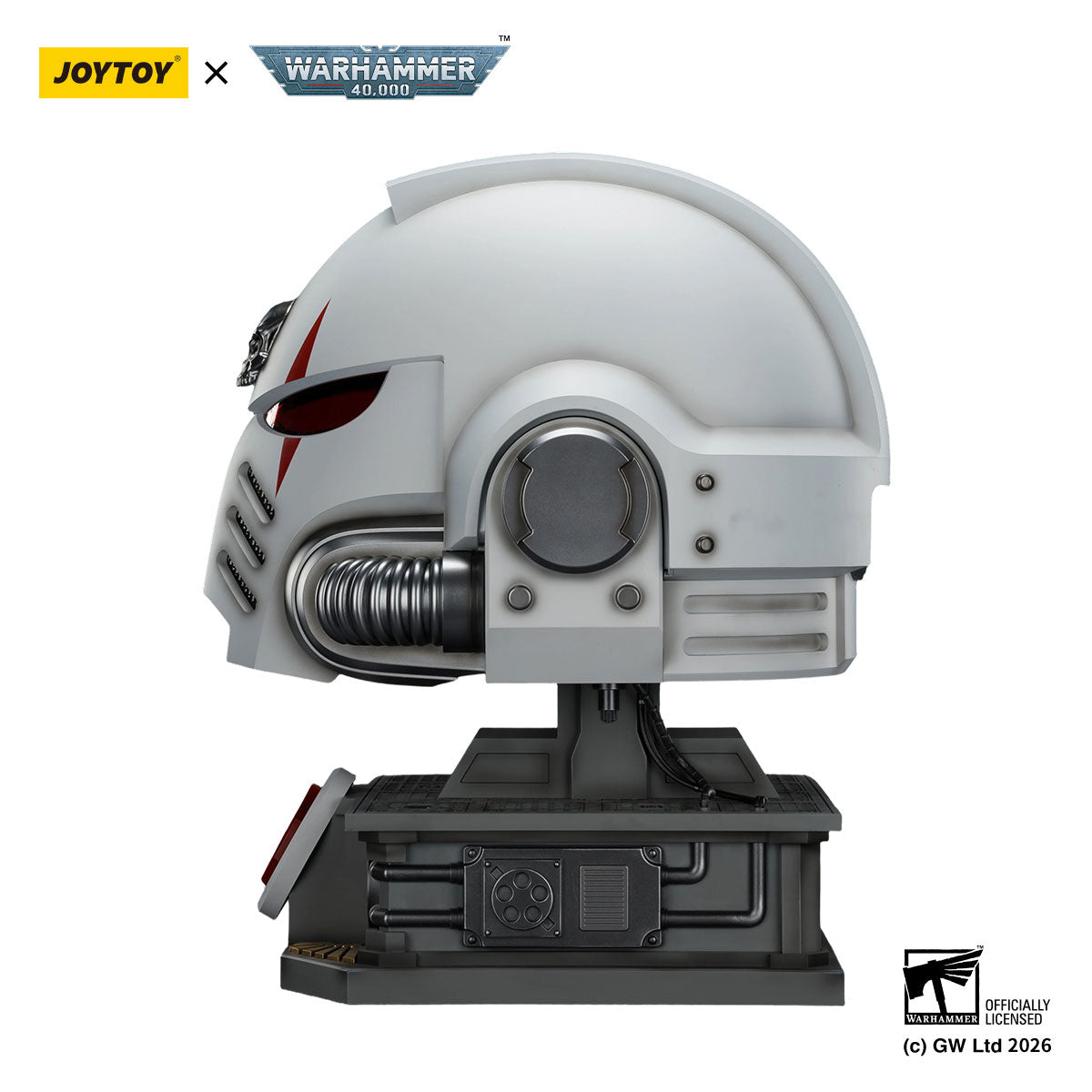 JOYTOY Warhammer 40K White Scars MkX Helmet &amp; Display Stand figure