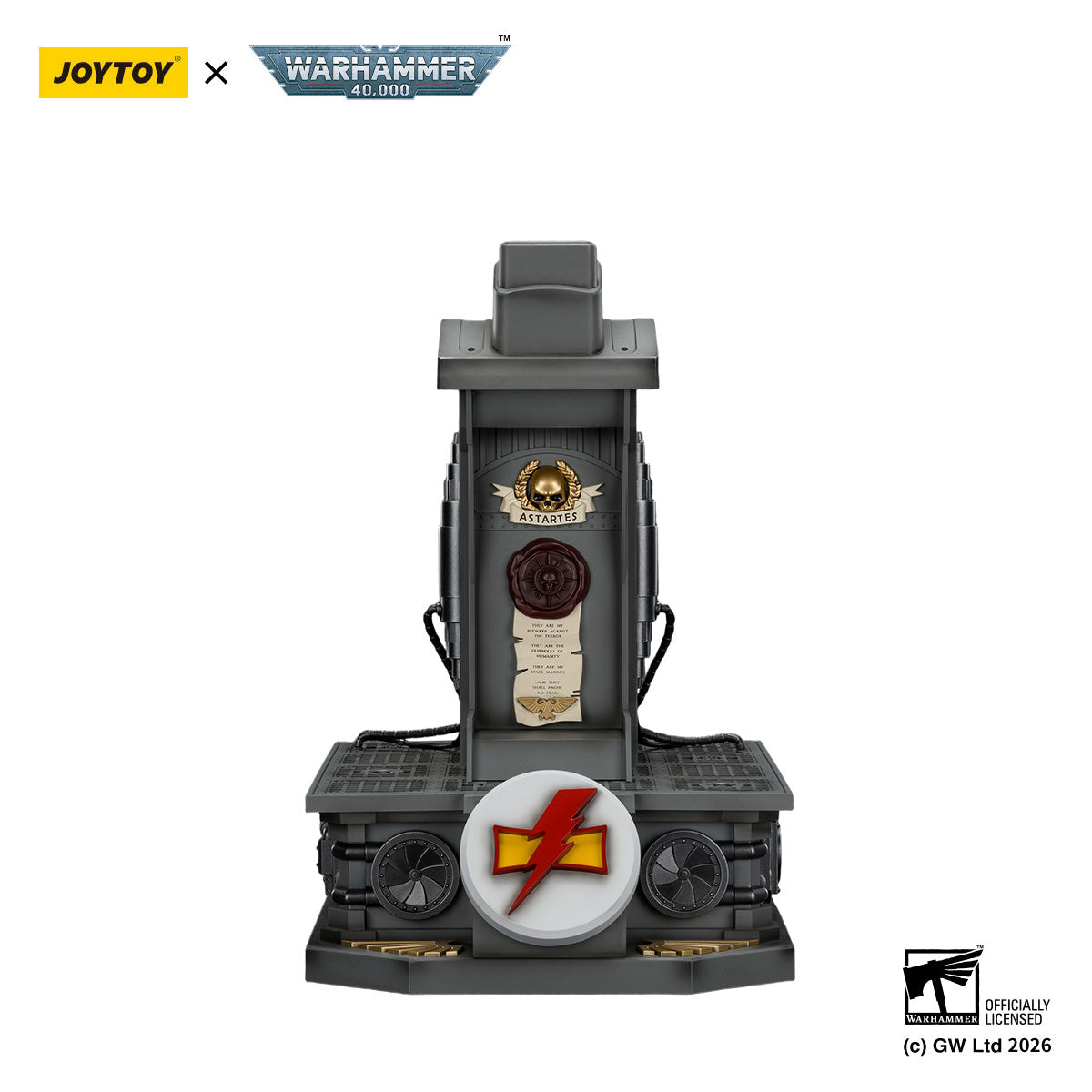 JOYTOY Warhammer 40K White Scars MkX Helmet &amp; Display Stand figure
