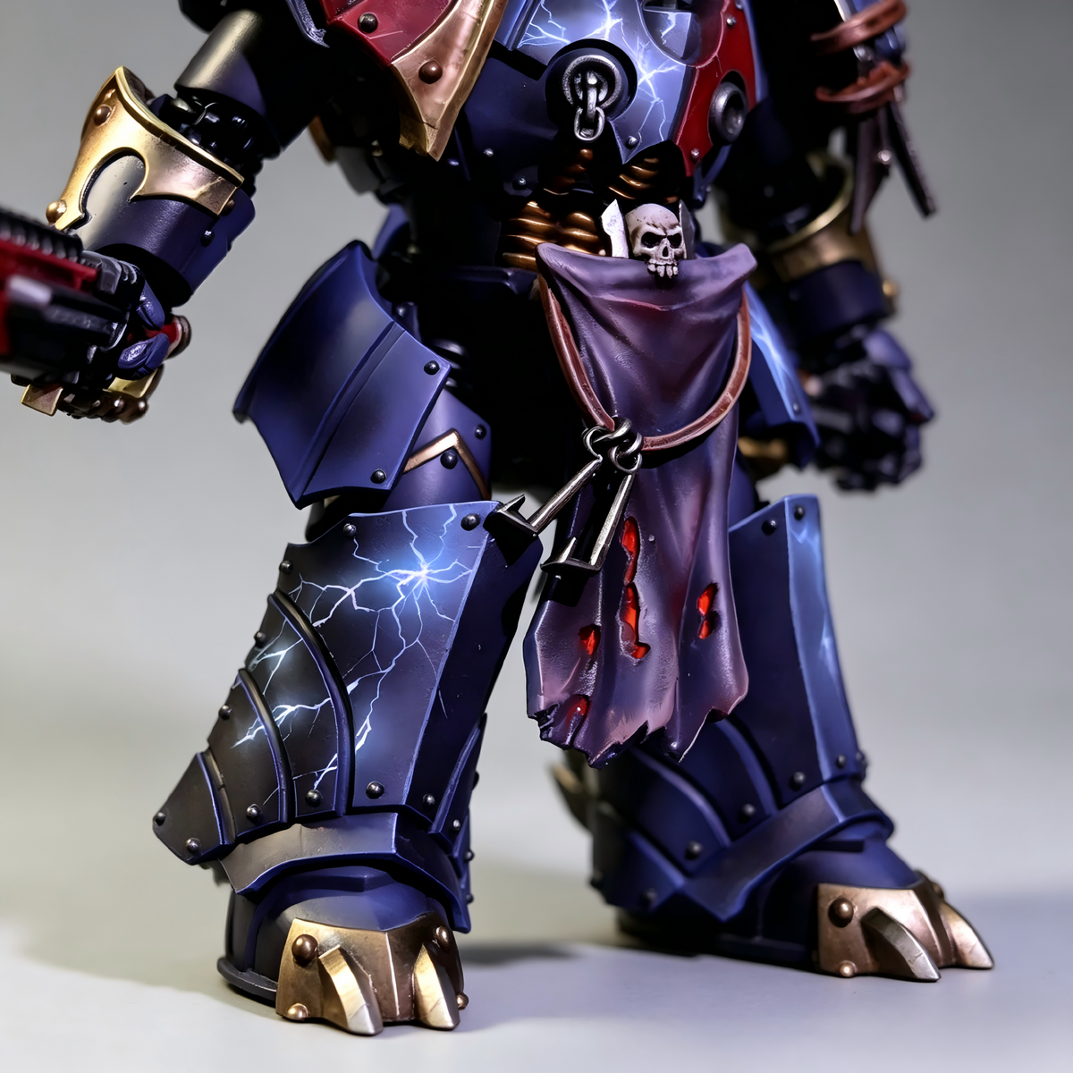 Night Lords Contemptor Dreadnought - 1/18 Custom (Dual Chainfists & Lightning Armor) - Image 6