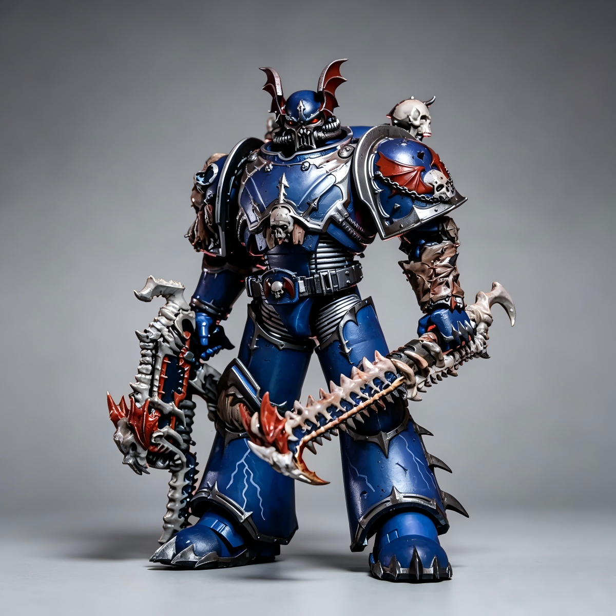 Night Lords Terror Squad Executioner (1/18 Scale) - Custom Grimdark Hand-Painted Warhammer 40K 1-of-1 Figure - Image 4